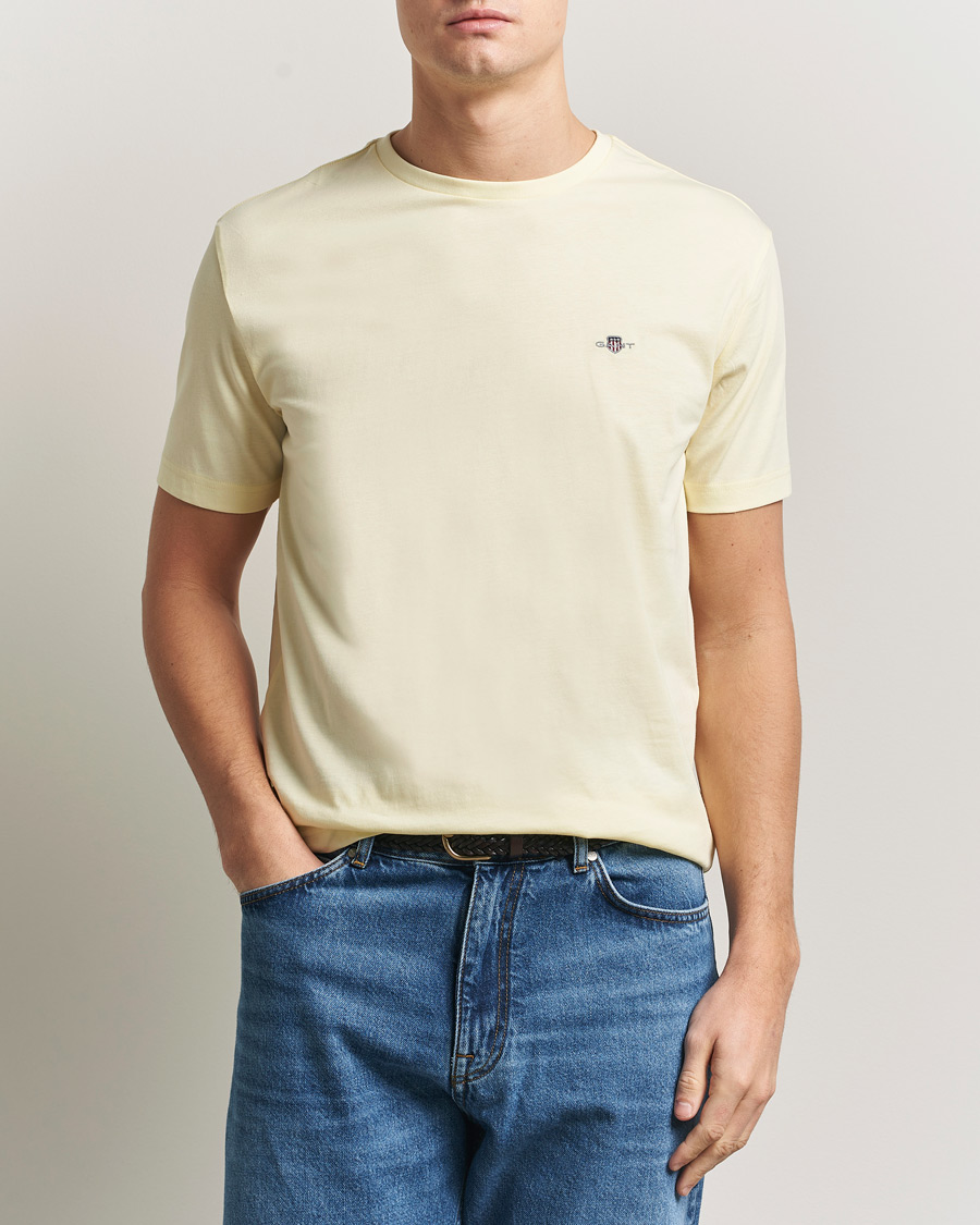 Heren | T-shirts | GANT | The Original T-Shirt Vanilla Yellow