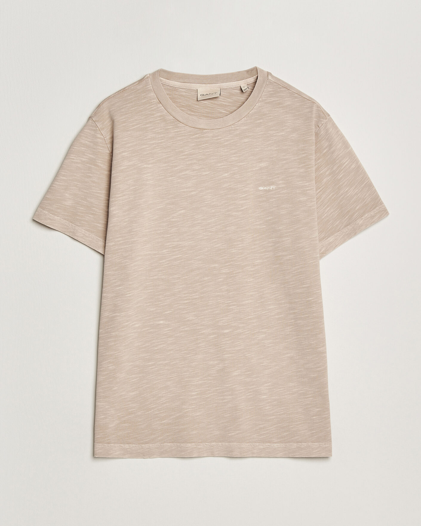 Heren | T-shirts | Gant | Washed Slub T-Shirt Oat Beige