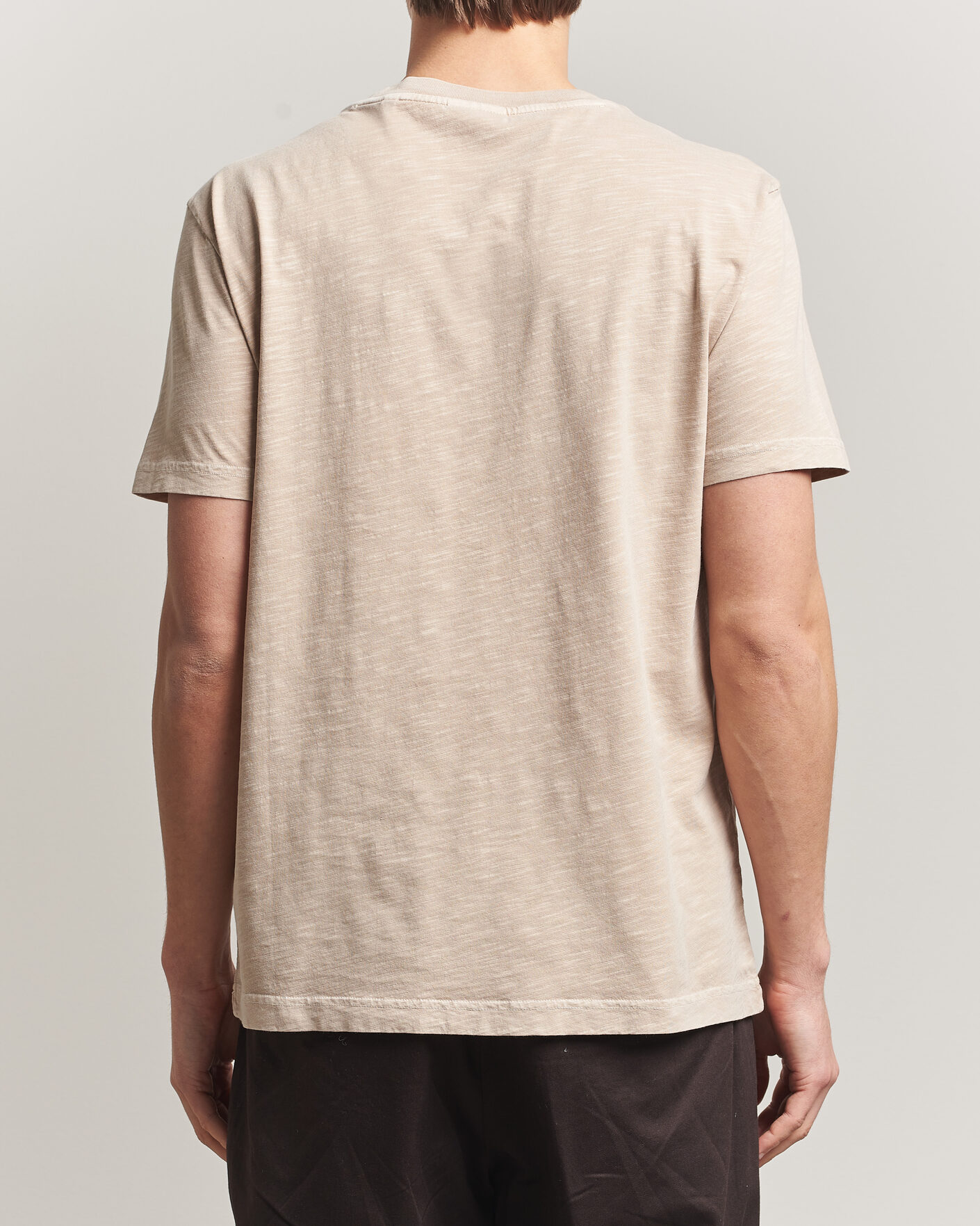 Heren | T-shirts | Gant | Washed Slub T-Shirt Oat Beige