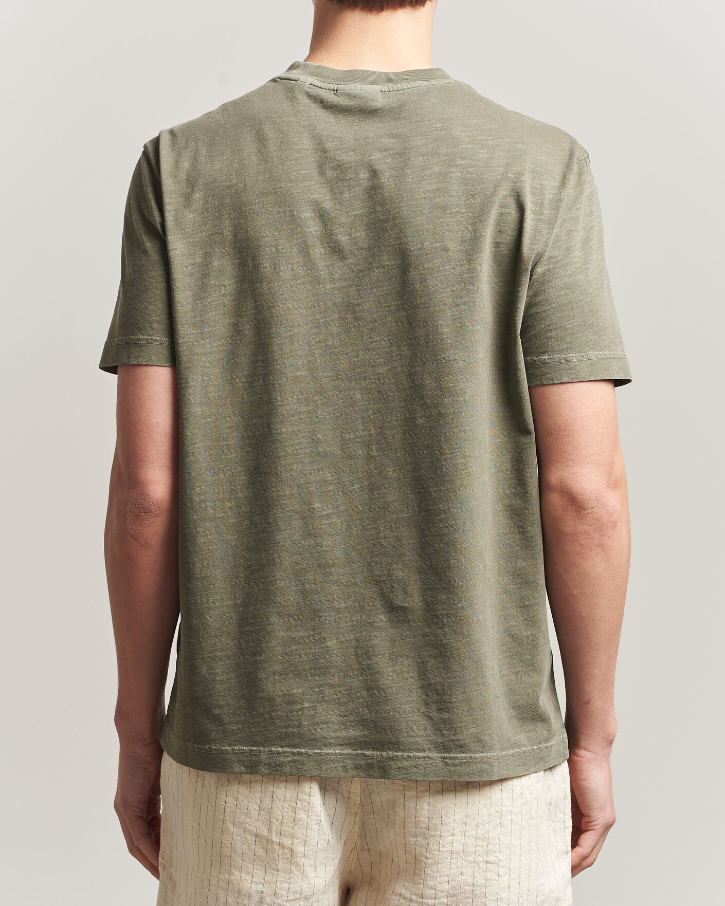 Heren | T-shirts | Gant | Washed Slub T-Shirt Dry Herb Green