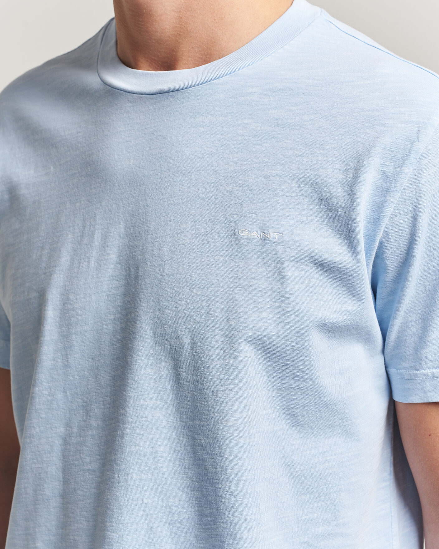Heren | T-shirts | Gant | Washed Slub T-Shirt Fresh Blue