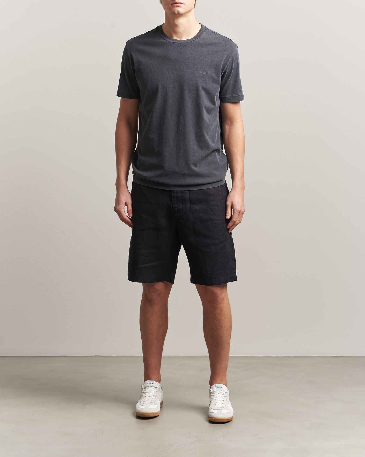 Heren | T-shirts | Gant | Washed Slub T-Shirt Black