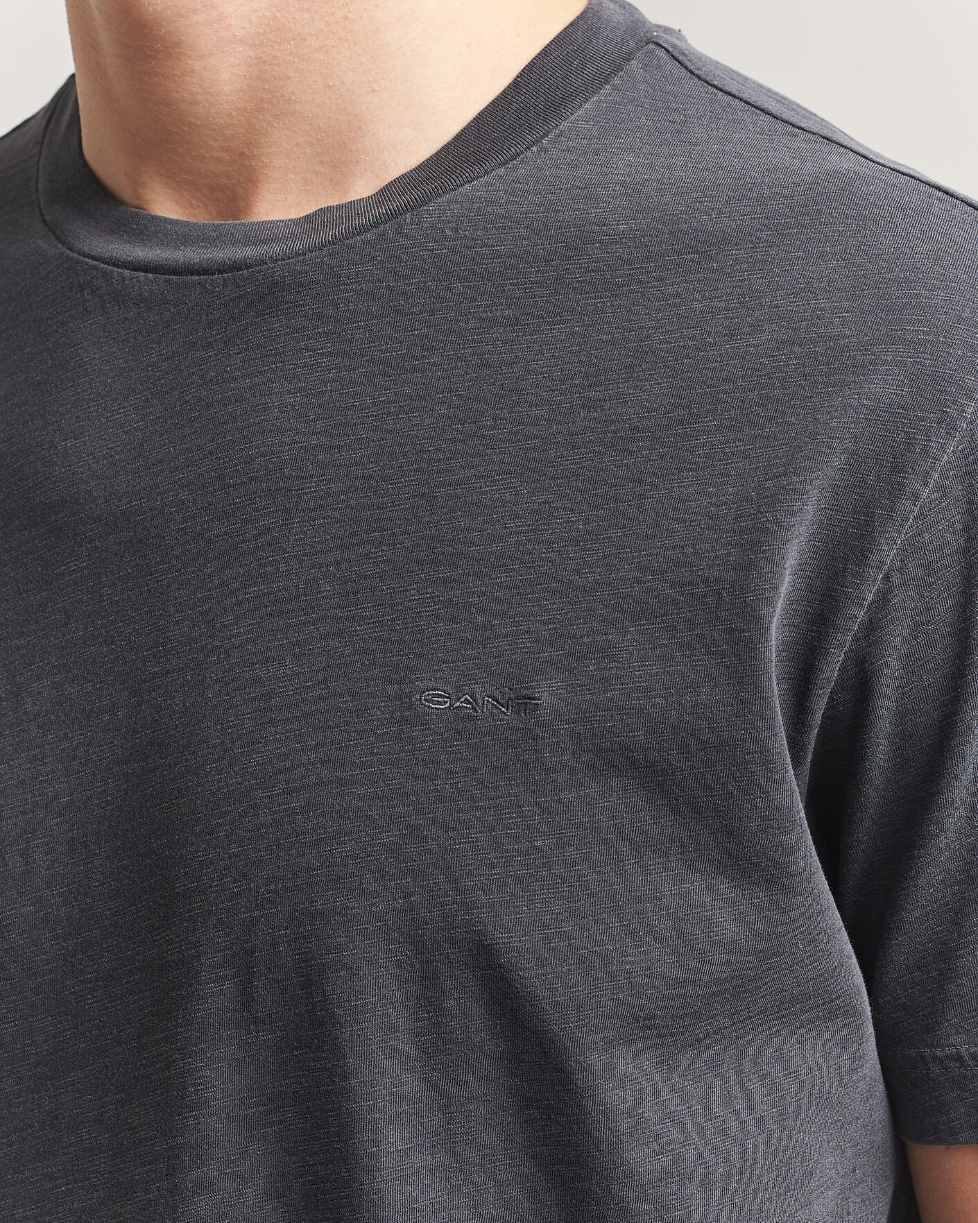 Heren | T-shirts | Gant | Washed Slub T-Shirt Black
