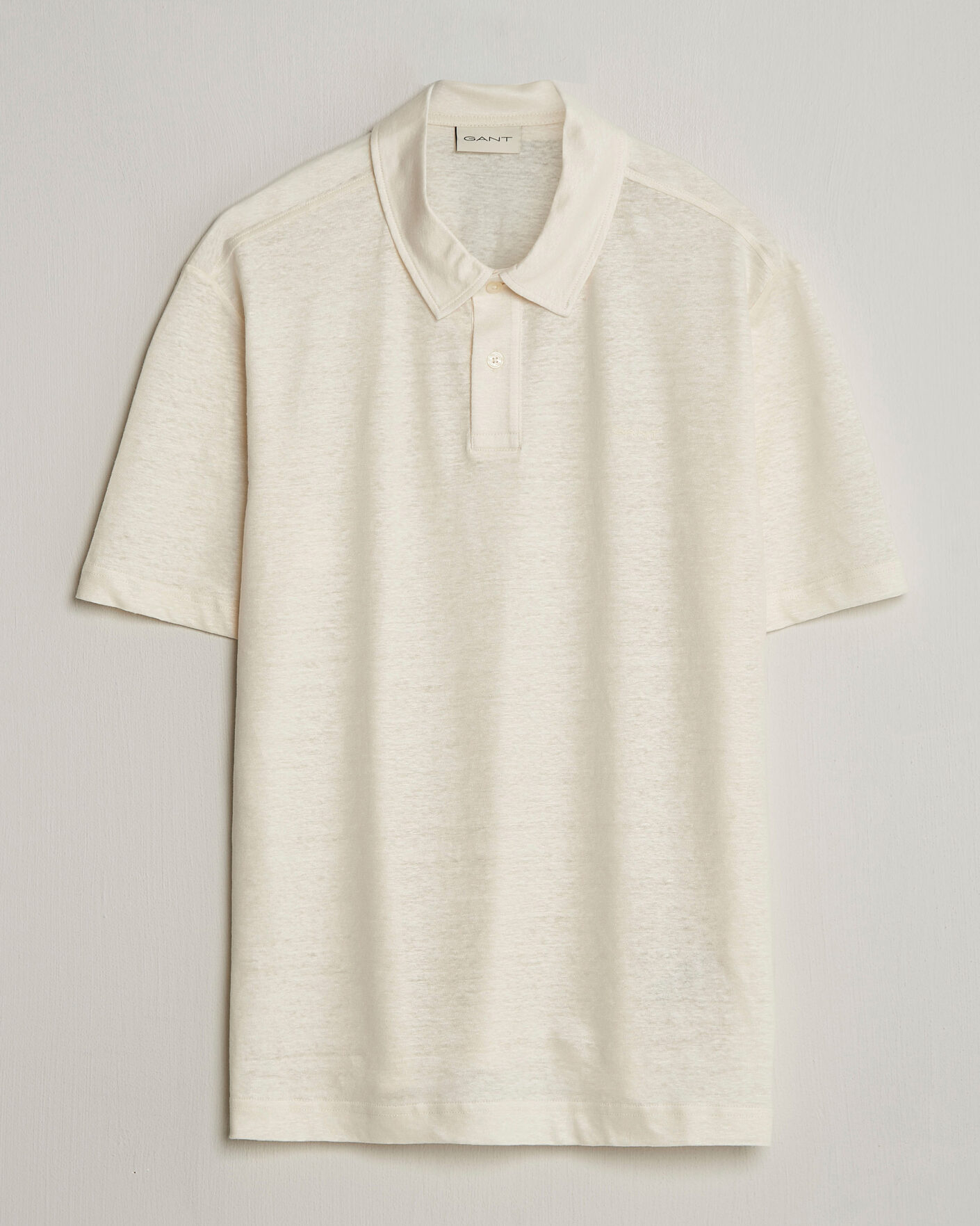 Heren | Polo's | Gant | Linen Polo Creamed White