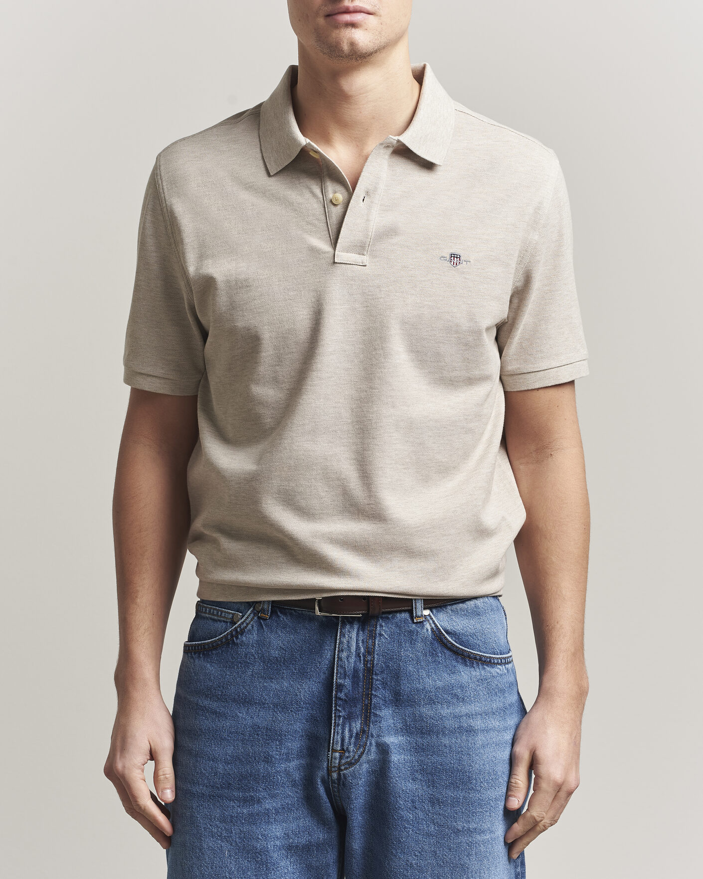 Heren | Polo's | GANT | The Original Polo Oat Melange