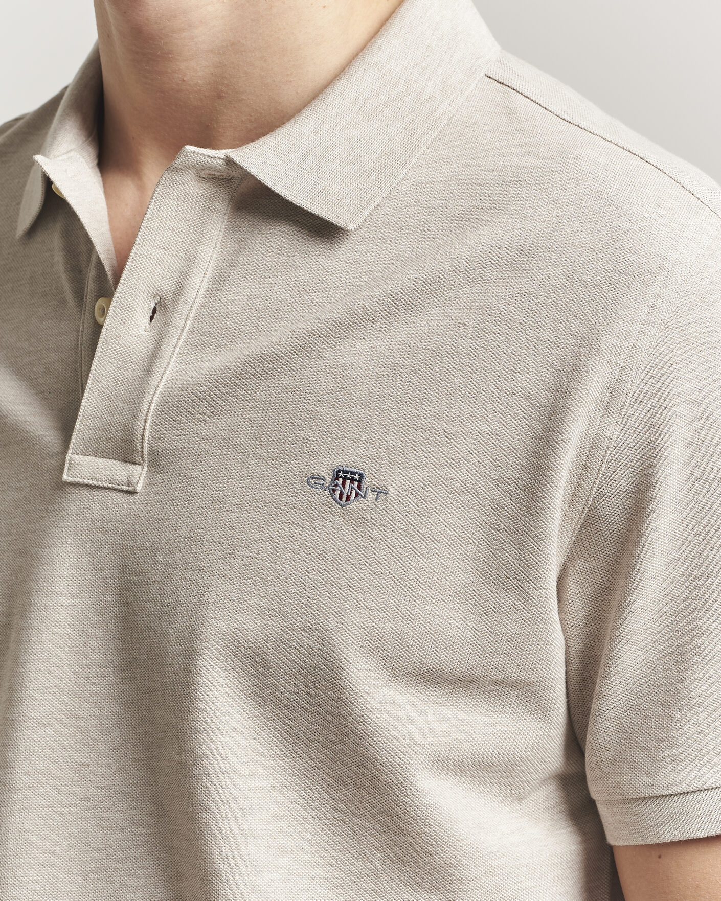 Heren | Polo's | GANT | The Original Polo Oat Melange