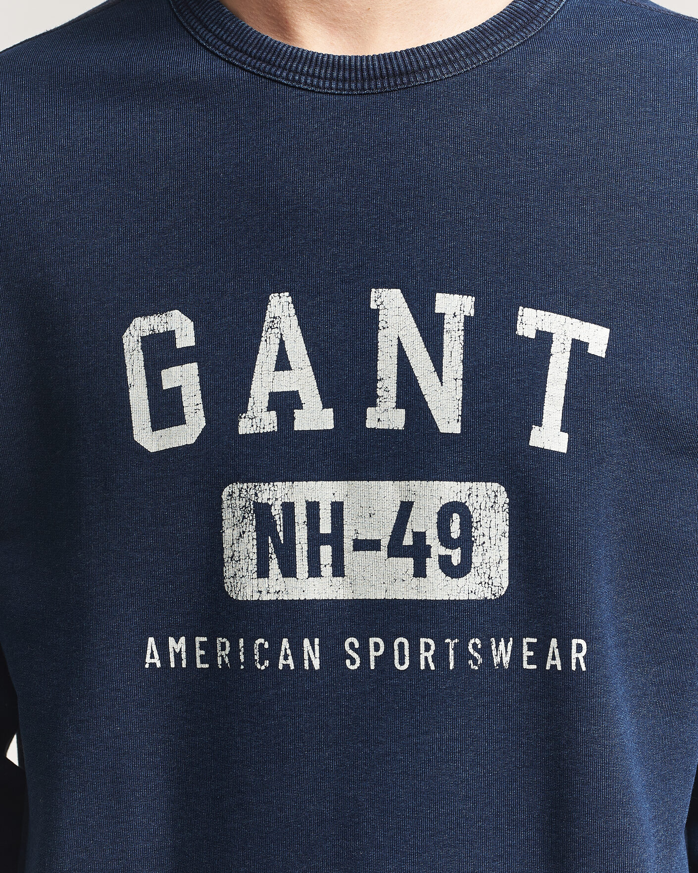 Heren | Truien | GANT | Indigo Graphic Sweatshirt Dark Blue