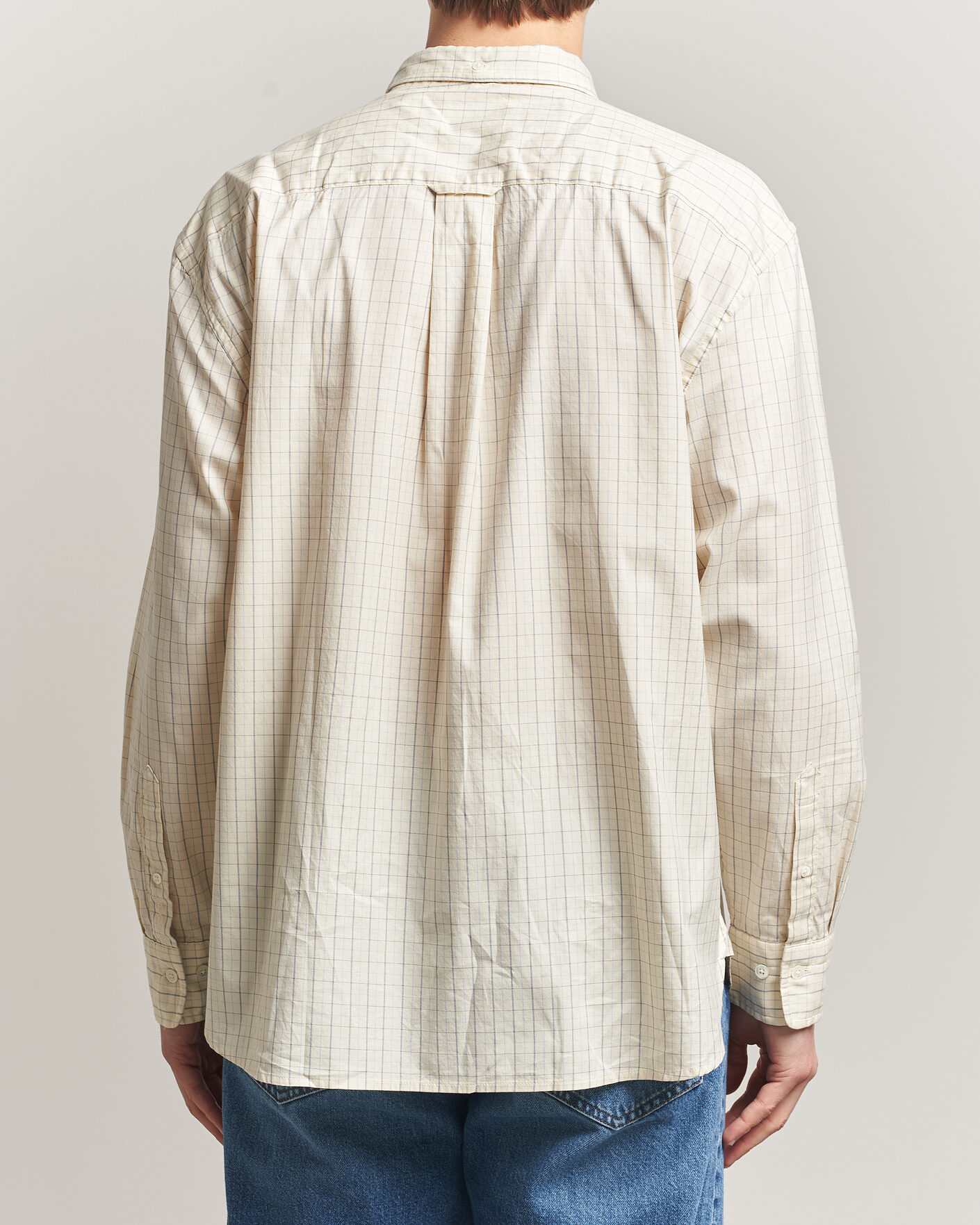 Heren | Overhemden | Gant | Relaxed Fit Dreamy Oxford Checked Shirt Creamed White