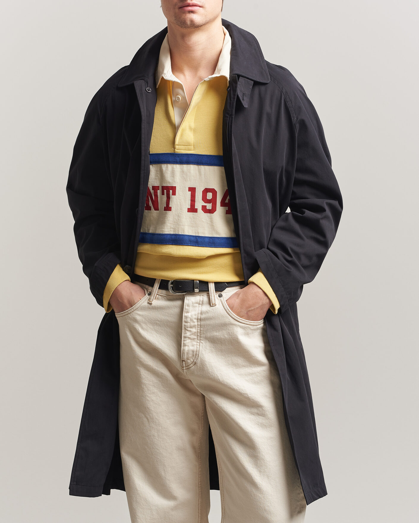 Heren | Jassen | GANT | Cotton Coat Black