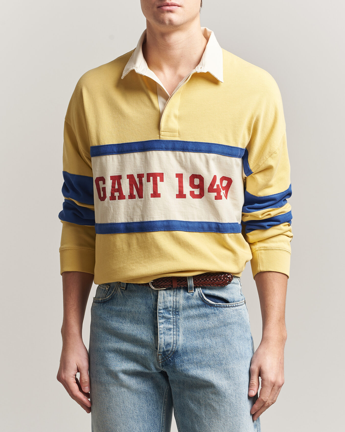 Heren | Truien | Gant | Heavy Rugger Light Mustard Yellow