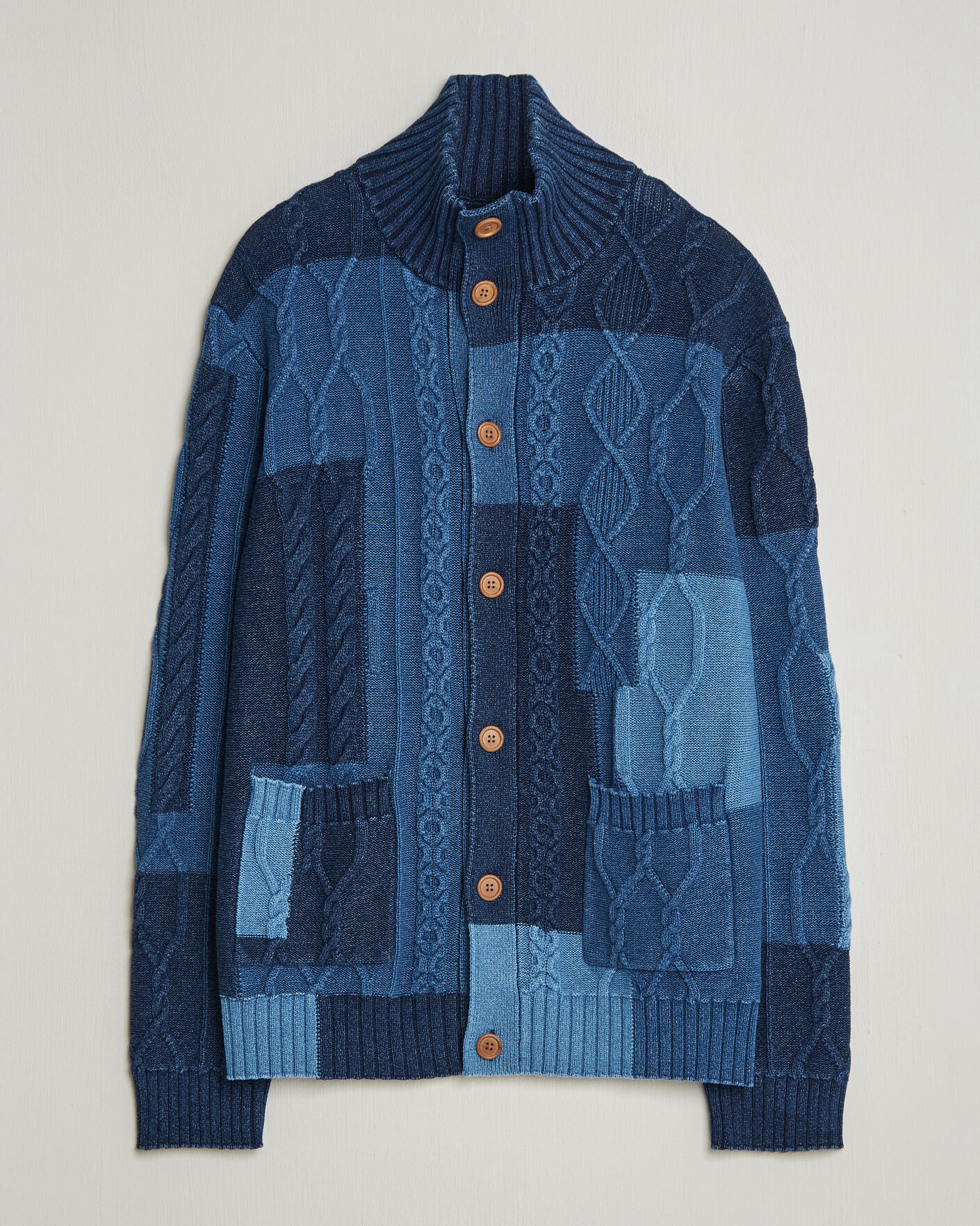 Heren | Truien | Gant | Indigo Cotton Cable Cardigan Rich Navy