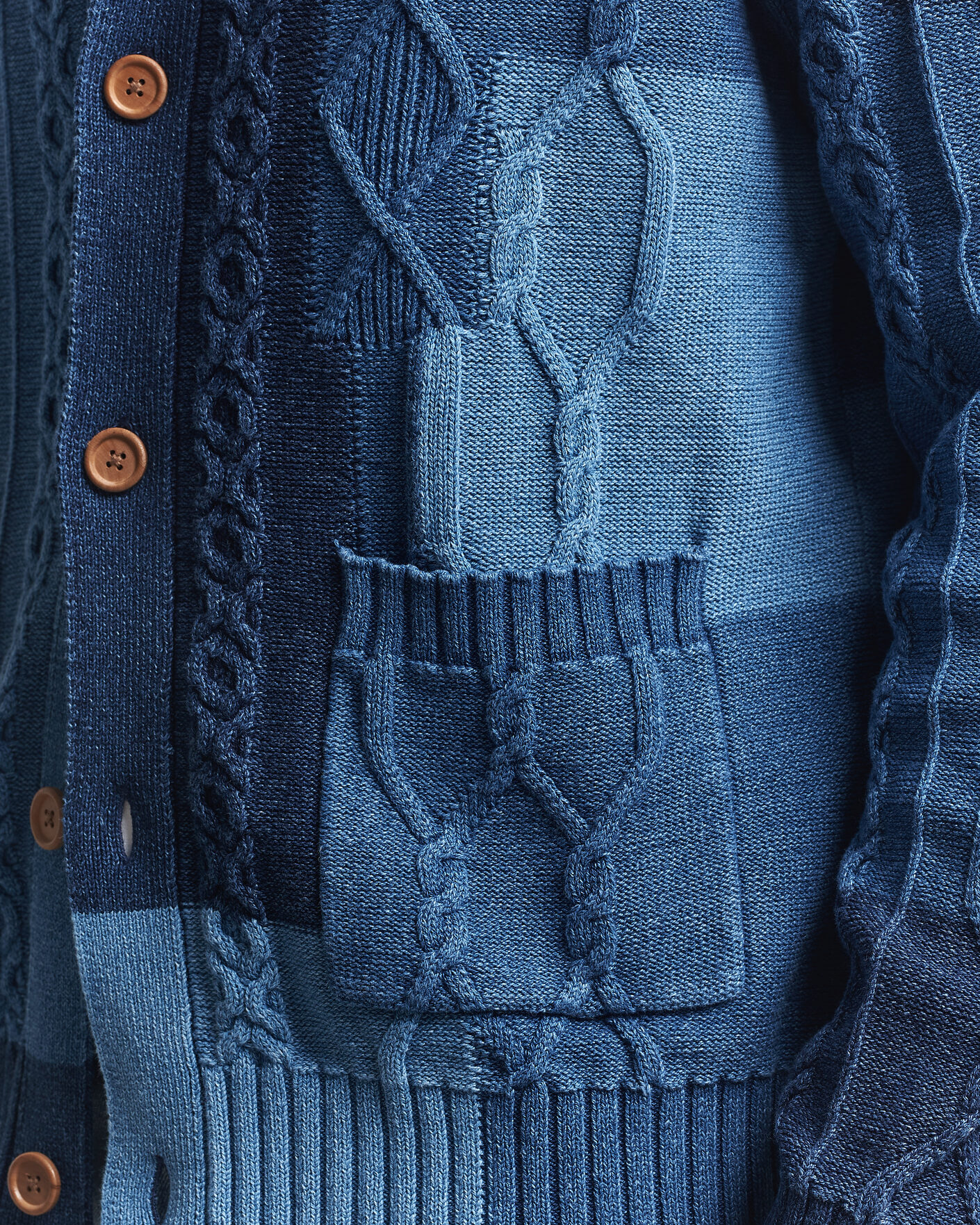 Heren | Truien | Gant | Indigo Cotton Cable Cardigan Rich Navy