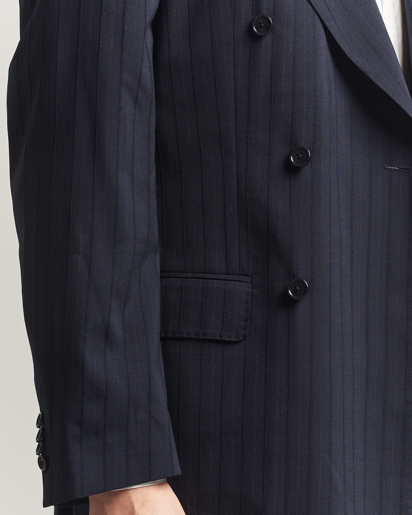 Heren | Blazers | GANT | Tonal Pinstriped Suit Blazer Evening Blue