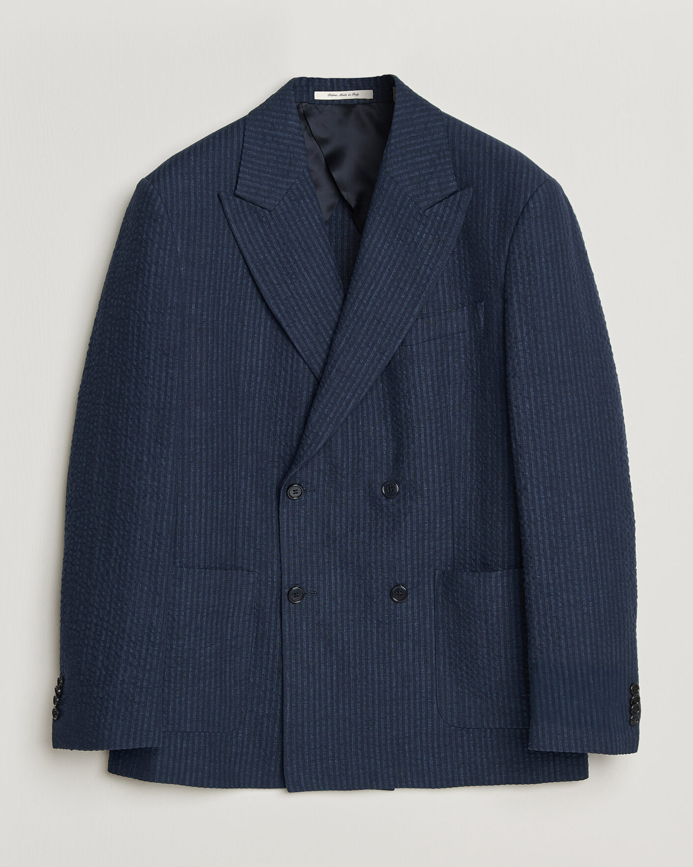 Heren | Blazers | Gant | Linen Indigo Seersucker Blazer Bid Blue