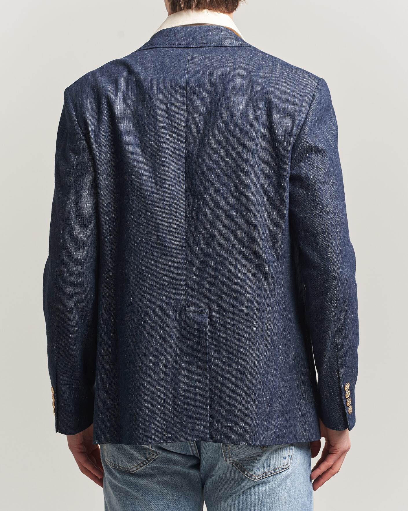 Heren | Blazers | GANT | Cotton Indigo Club Blazer Dark Blue Raw