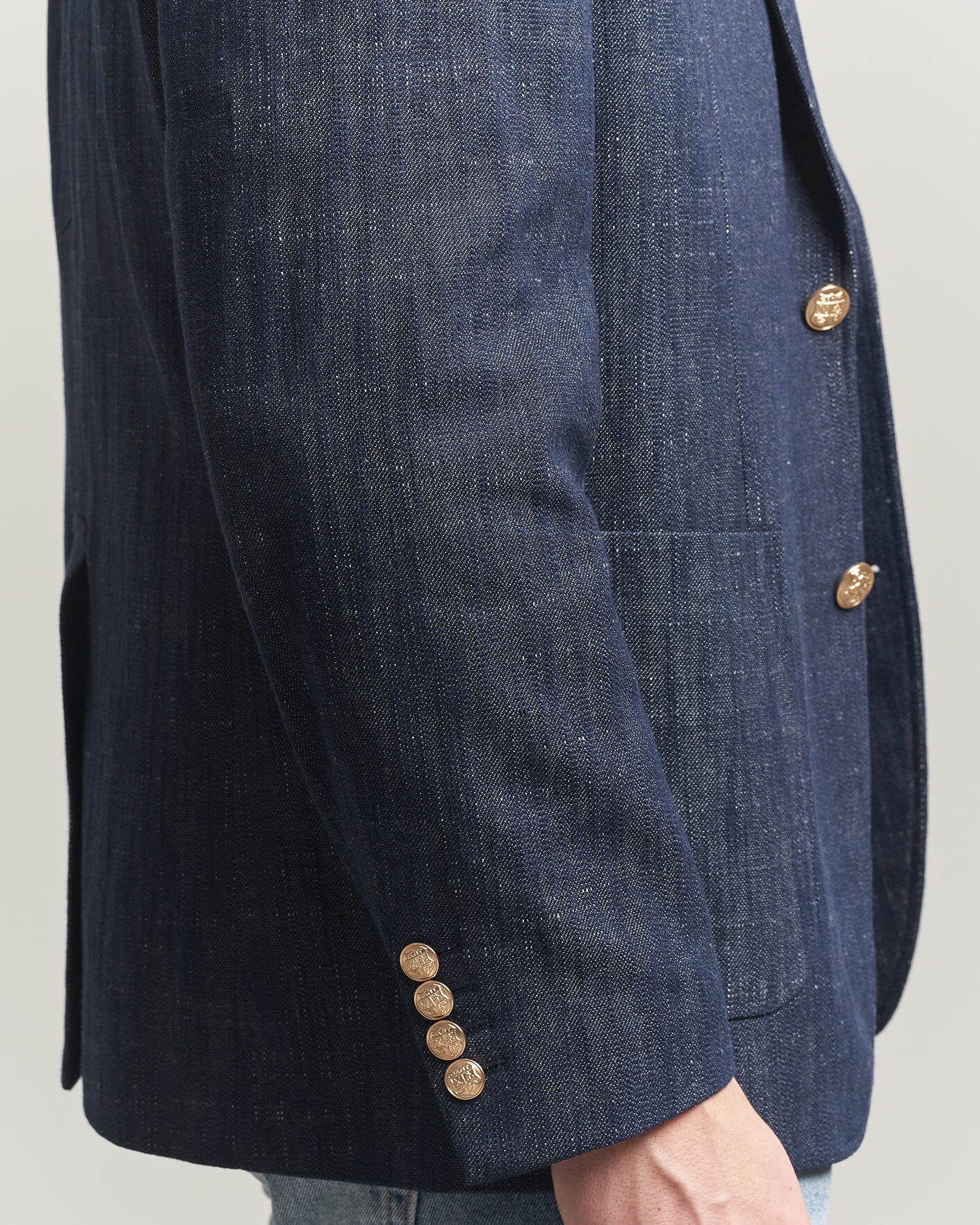 Heren | Blazers | GANT | Cotton Indigo Club Blazer Dark Blue Raw