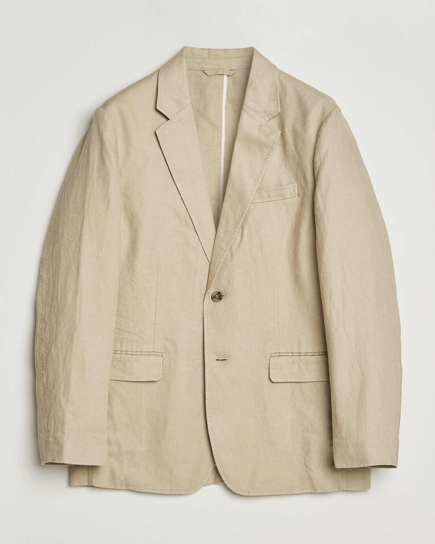 Heren | Blazers | GANT | Garment Dyed Linen Blazer Oat Beige