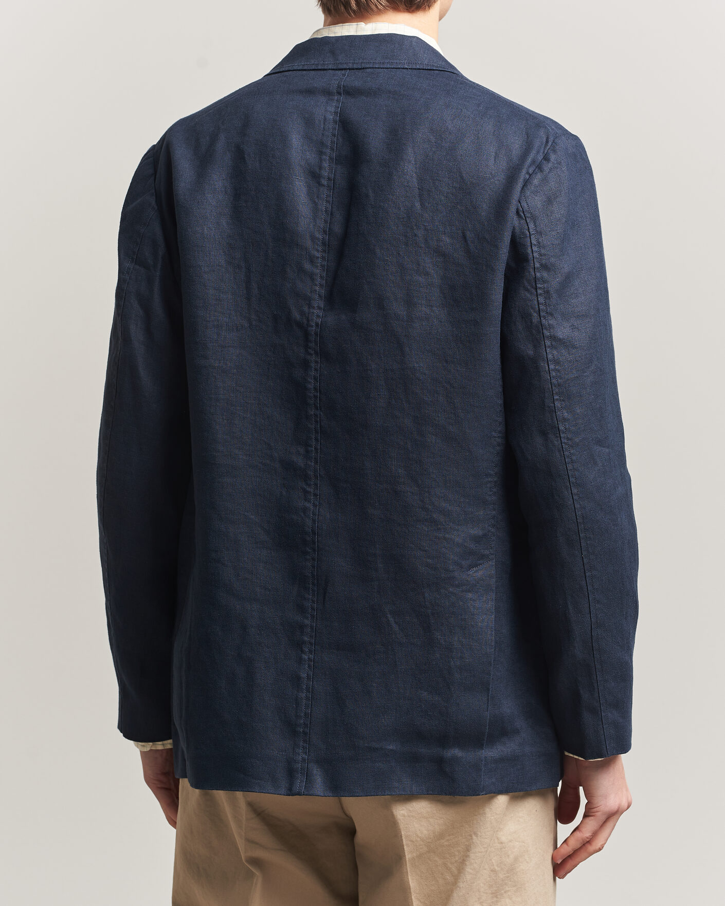 Heren | Blazers | Gant | Garment Dyed Linen Blazer Evening Blue