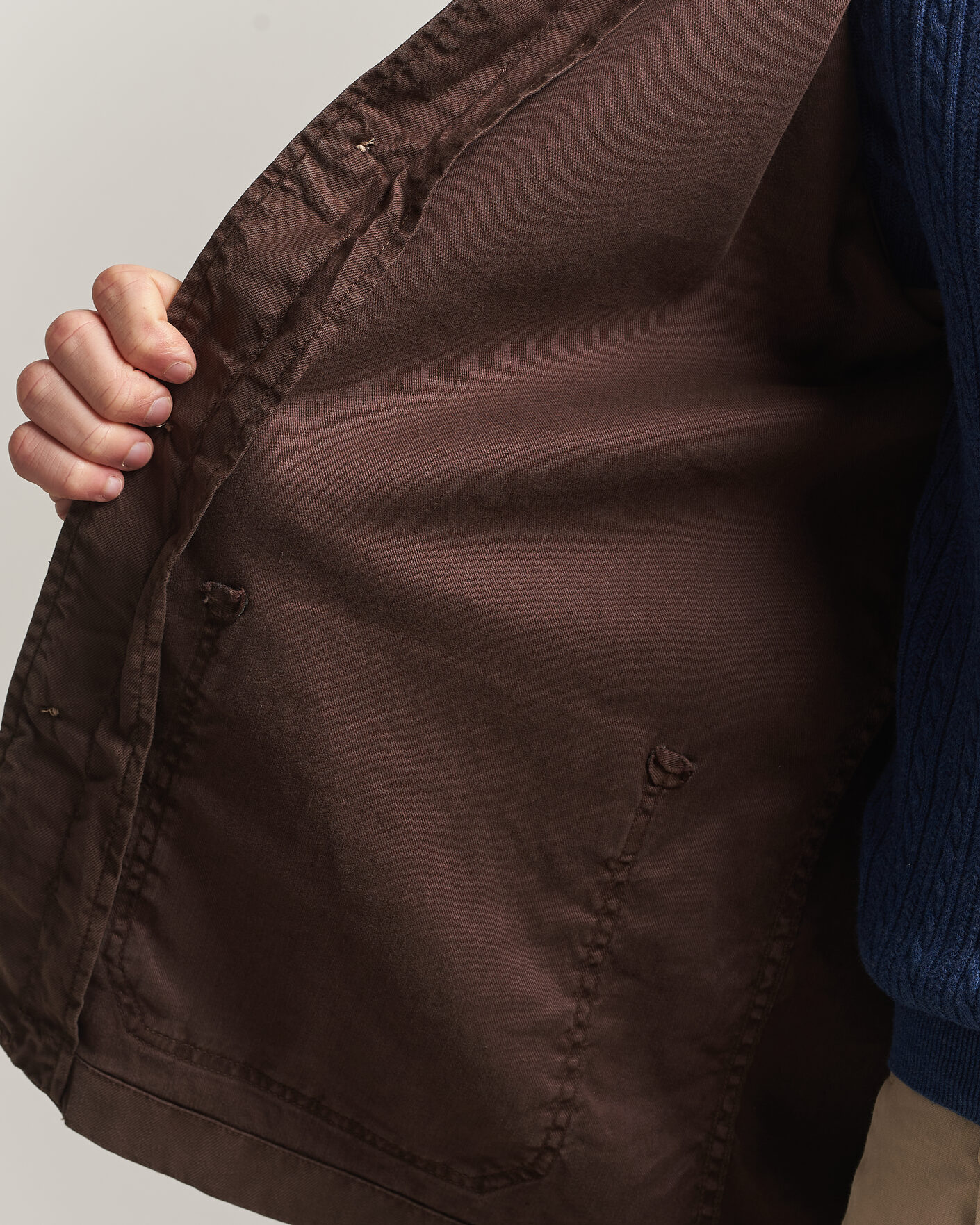 Heren | Overhemden | Gant | Regular Fit Cotton/Linen Overshirt Rich Brown