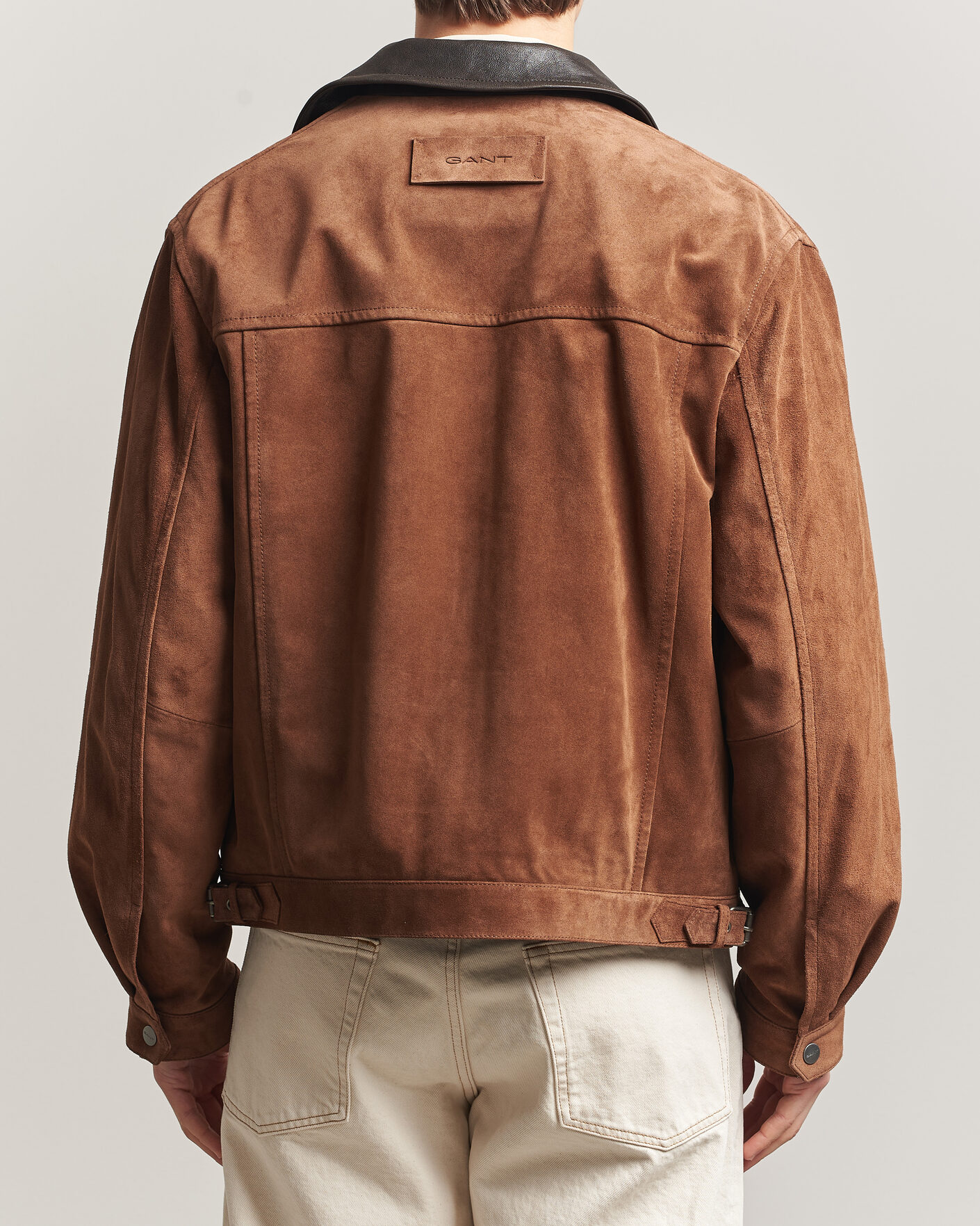 Heren | Jassen | GANT | Suede Jacket Mahogany Brown
