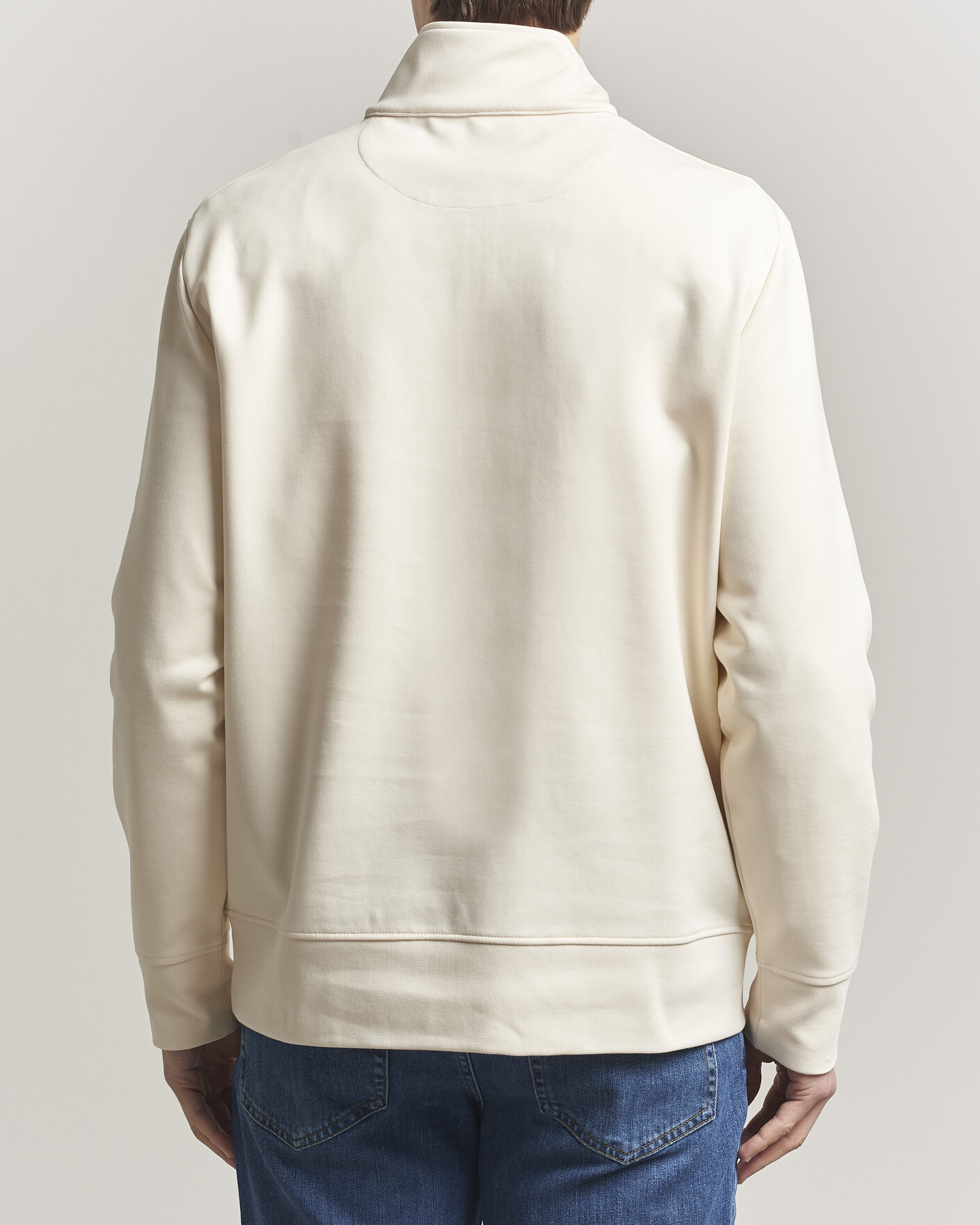 Heren | Truien | GANT | Interlock Half Zip Creamed White