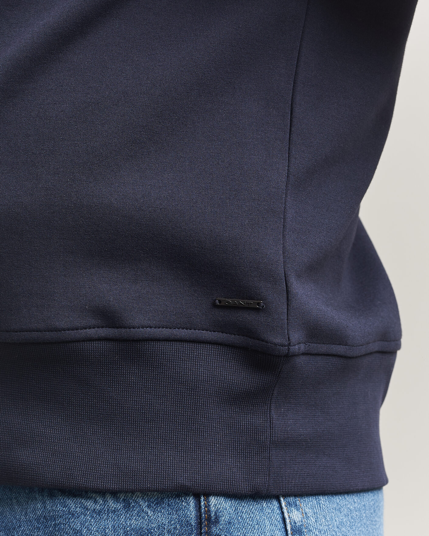 Heren | Truien | GANT | Interlock Half Zip Evening Blue