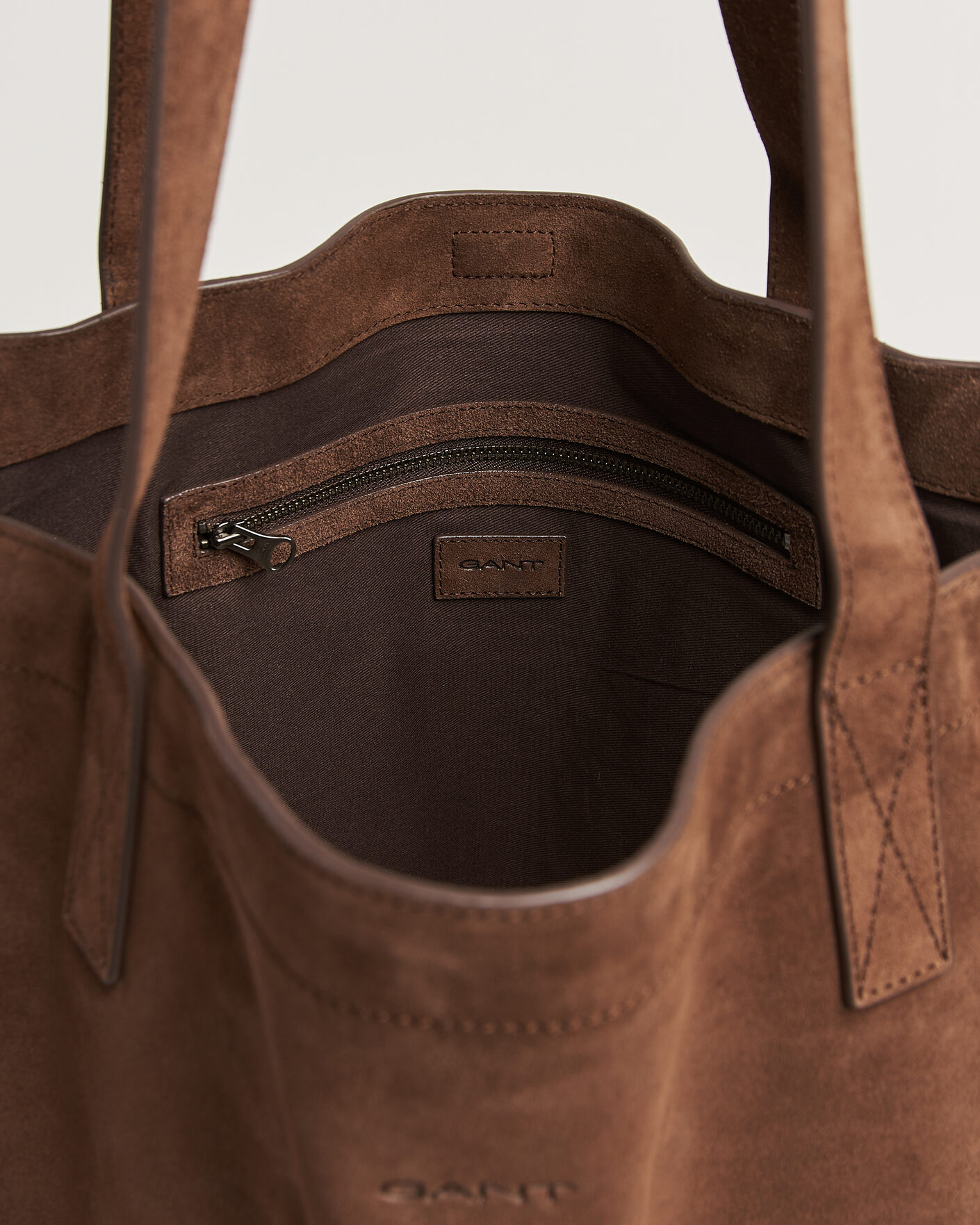 Heren | Tassen | GANT | Suede Tote Bag Mahogany Brown