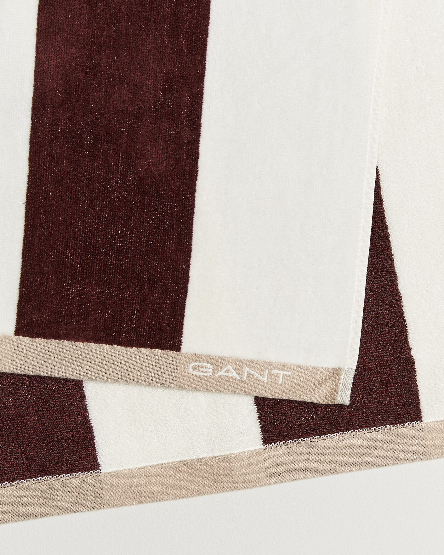 Heren | Stoffen | GANT | Striped Beach Towel Fresh Soil