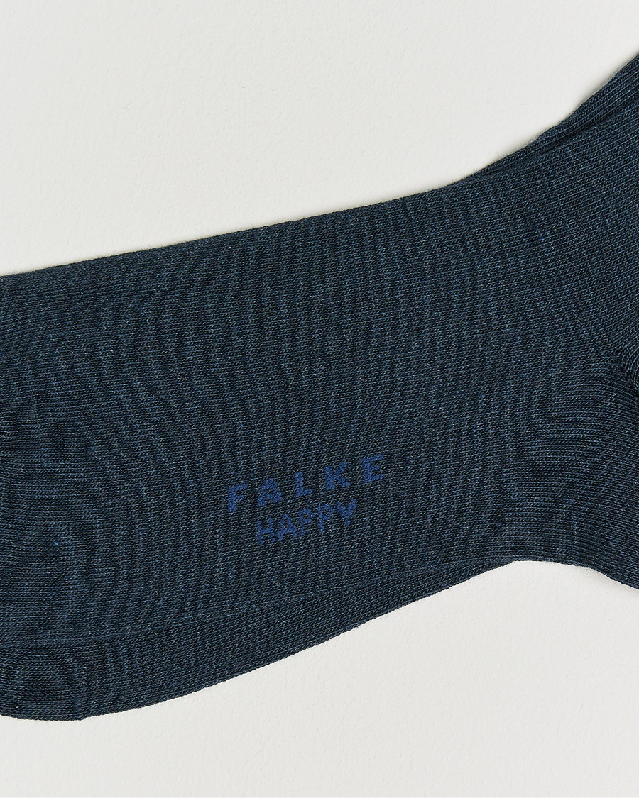 Heren | Ondergoed | Falke | Happy 2-Pack Cotton Socks Navy Melange