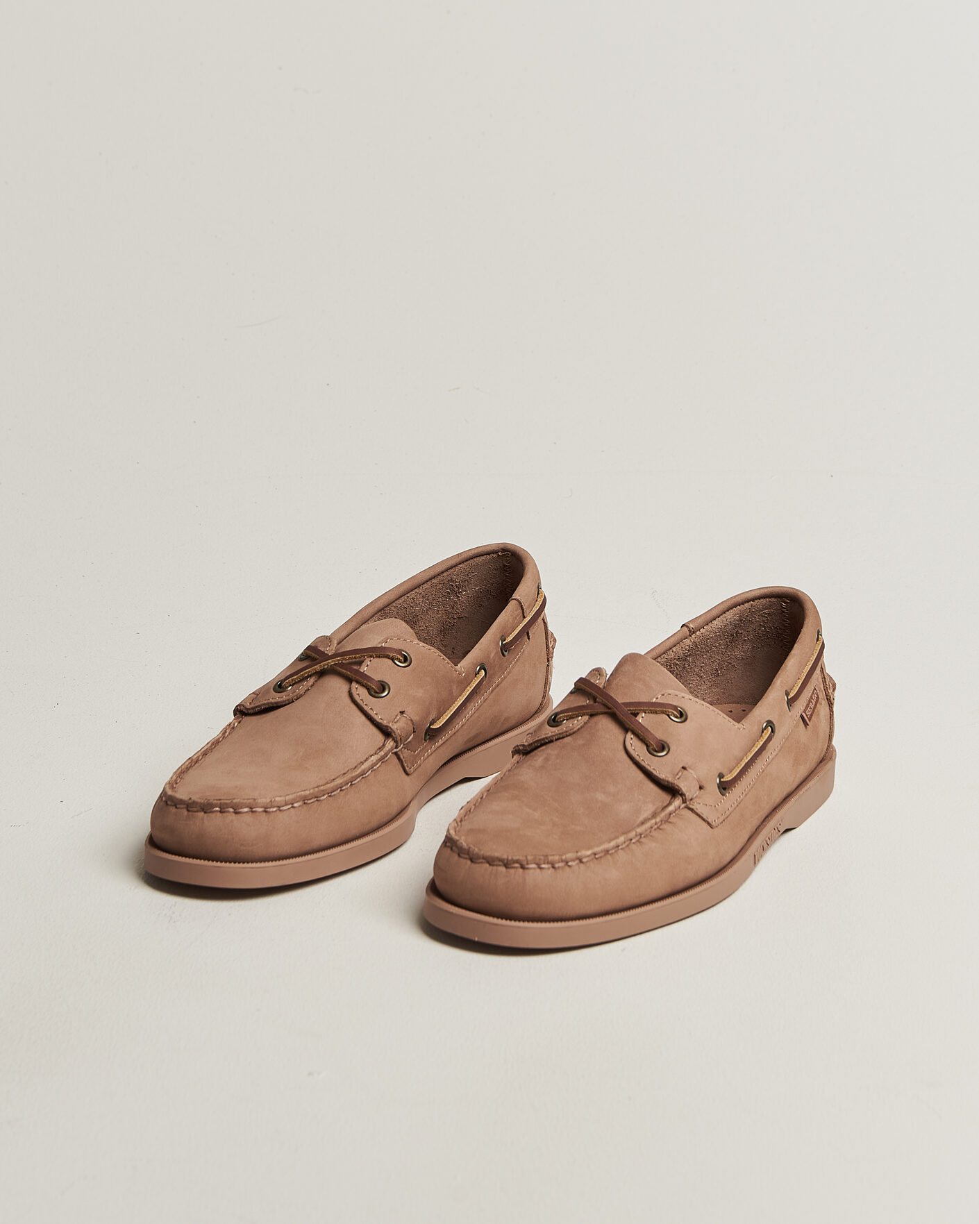 Heren | Bootschoenen | Sebago | Docksides Portland Nubuck Boat Shoe Beige Taupe
