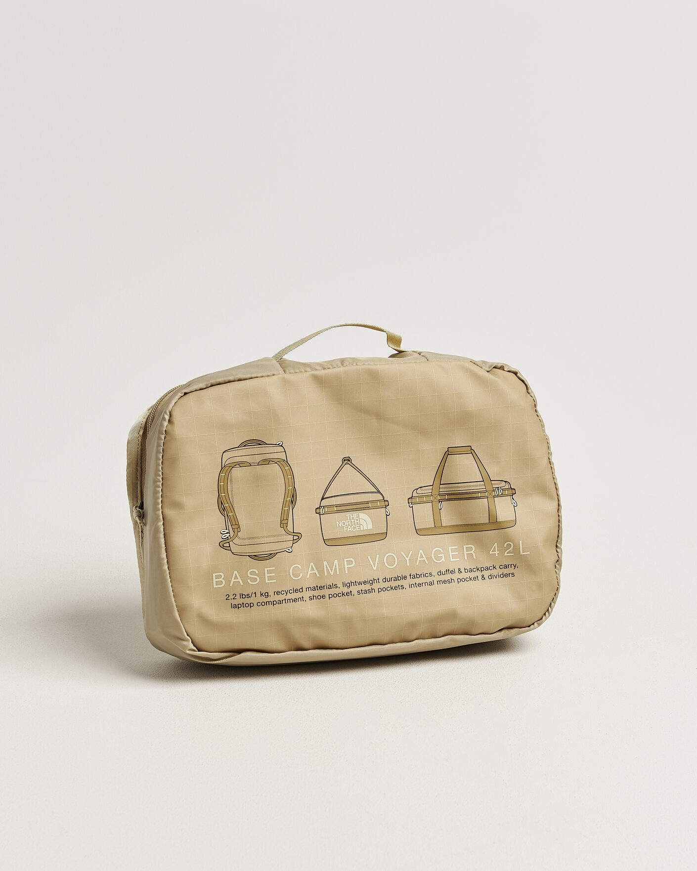 Heren | Tassen | The North Face | Base Camp Voyager Duffel 42 Khaki Stone
