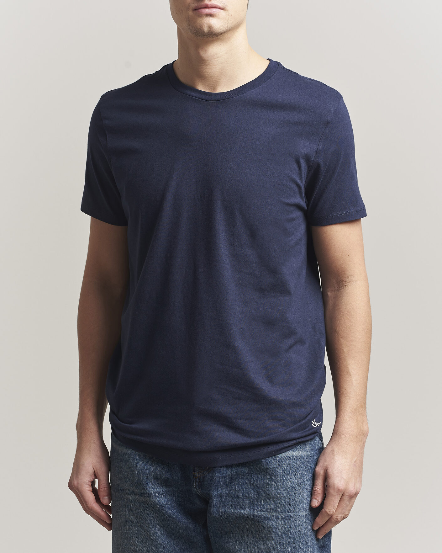 Heren | T-shirts | Calvin Klein | 3-Pack Cotton Crew Neck T-Shirt Navy/Red/Blue