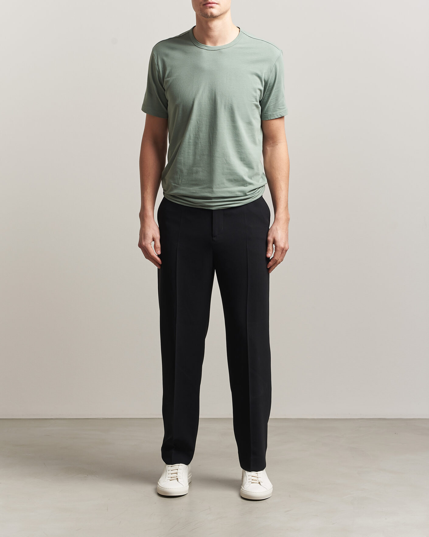 Heren | T-shirts | Calvin Klein | 3-Pack Cotton Stretch Crew Neck T-Shirt Black/Grey/Green