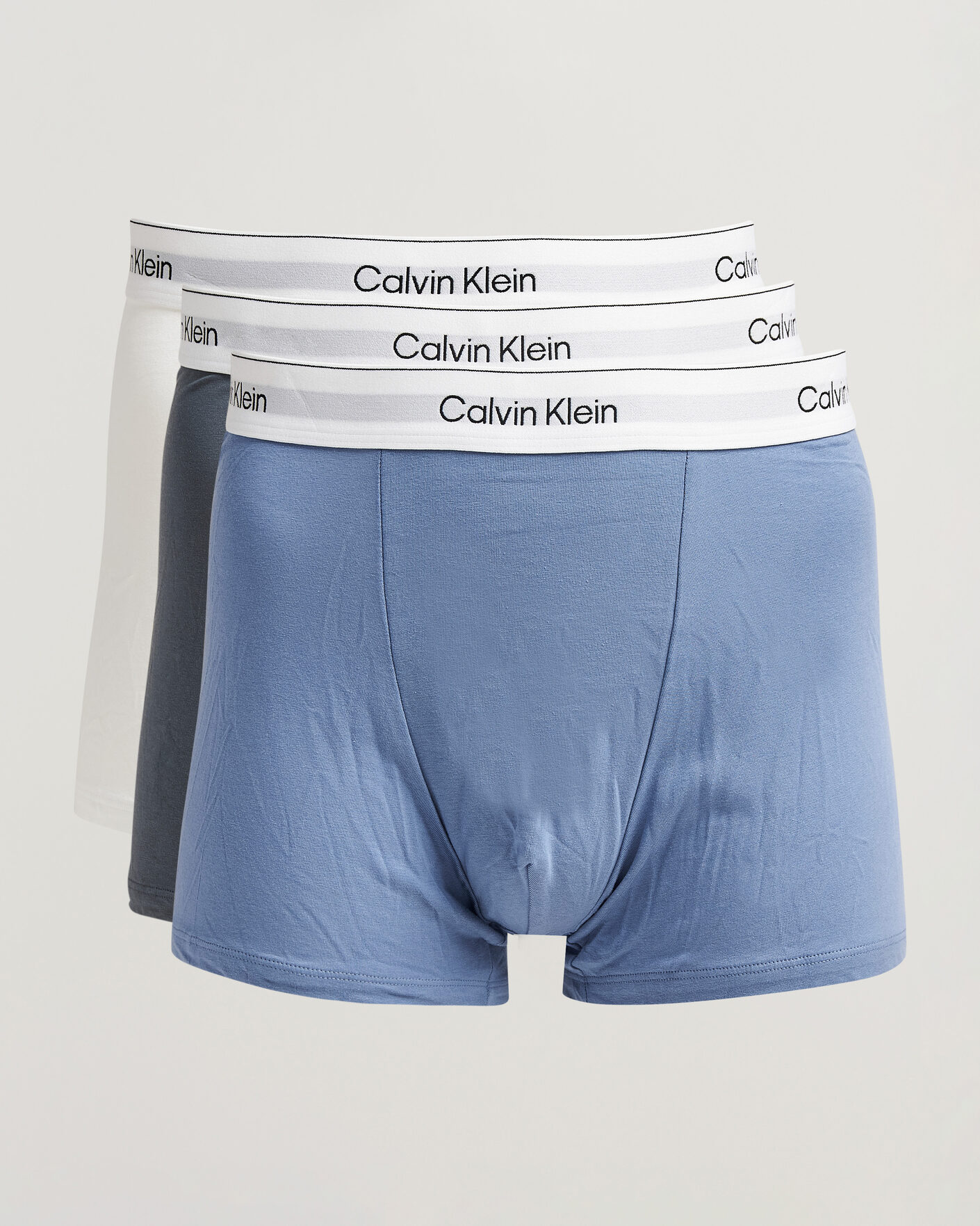 Heren | Ondergoed | Calvin Klein | 3-Pack Icon Cotton Stretch Relaxed Trunk Grey/Blue/White