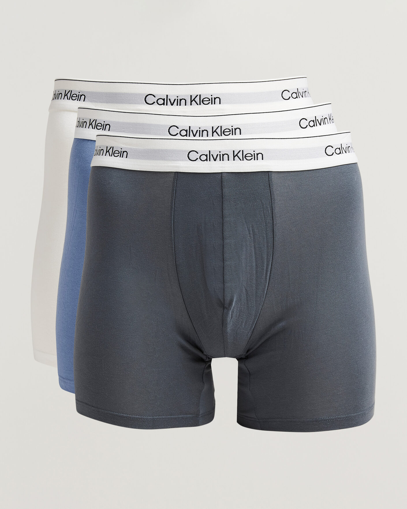 Heren | Ondergoed | Calvin Klein | 3-Pack Icon Cotton Stretch Boxer Brief Grey/Blue/White