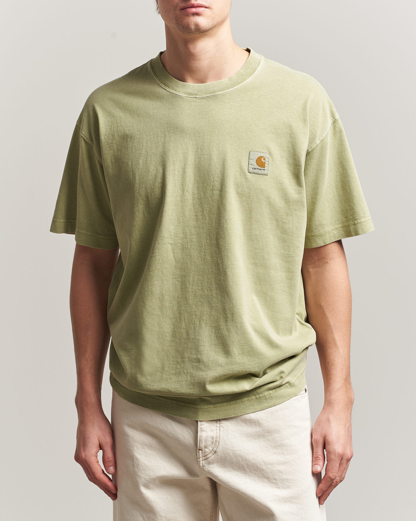 Heren | T-shirts | Carhartt WIP | Nelson Cotton T-Shirt Gentle Green