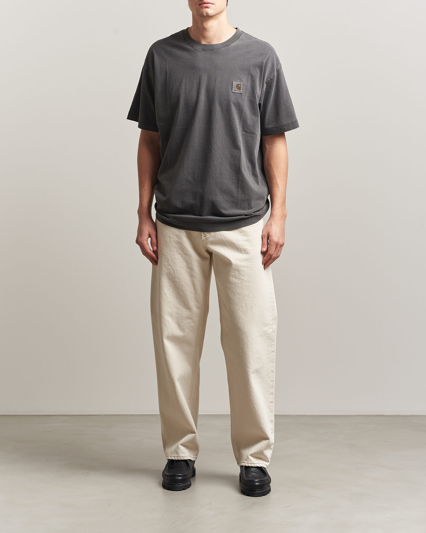 Heren | T-shirts | Carhartt WIP | Nelson Cotton T-Shirt Black