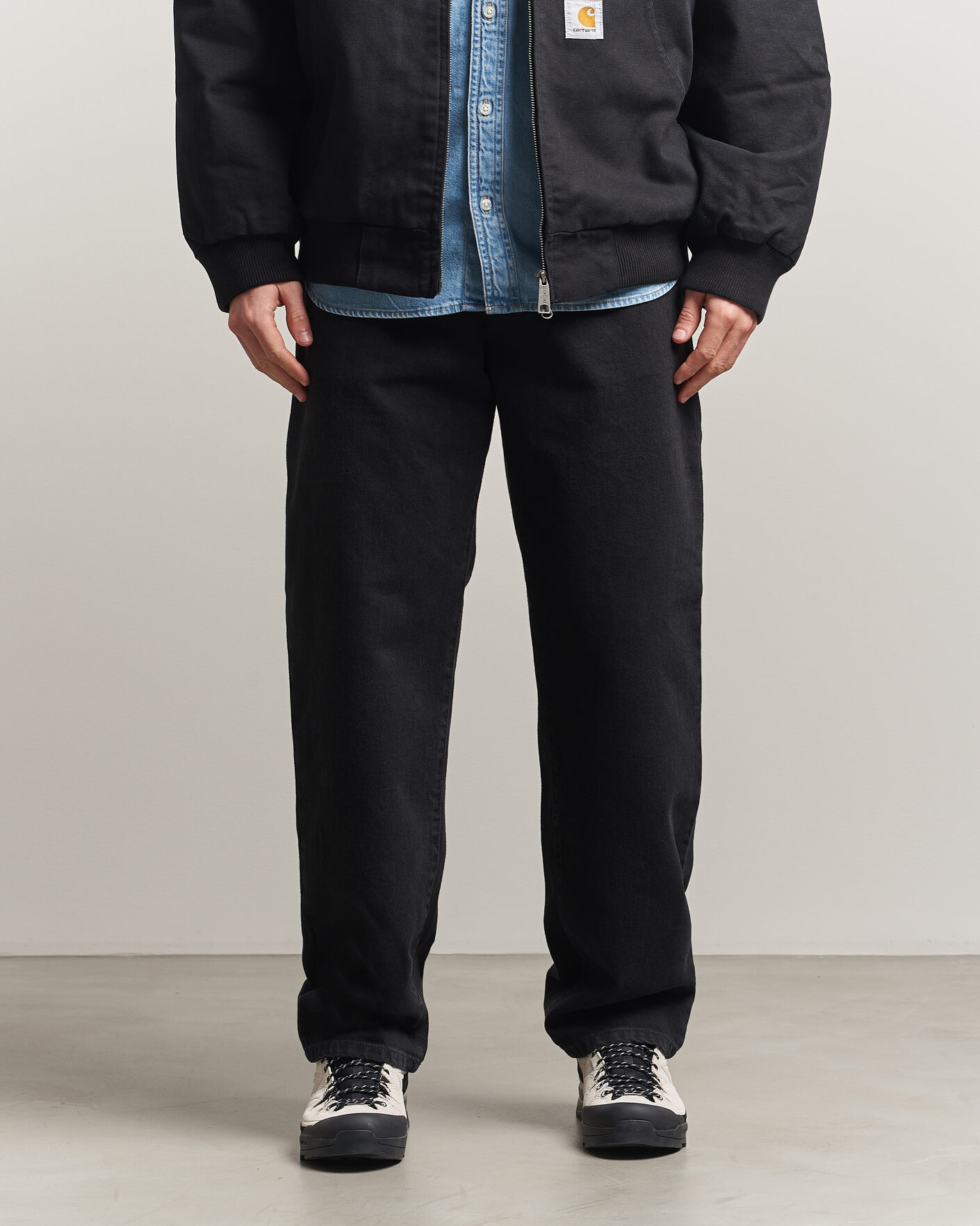 Heren | Overhemden | Carhartt WIP | Aaron Pant Smith Denim Grey Stone Wash