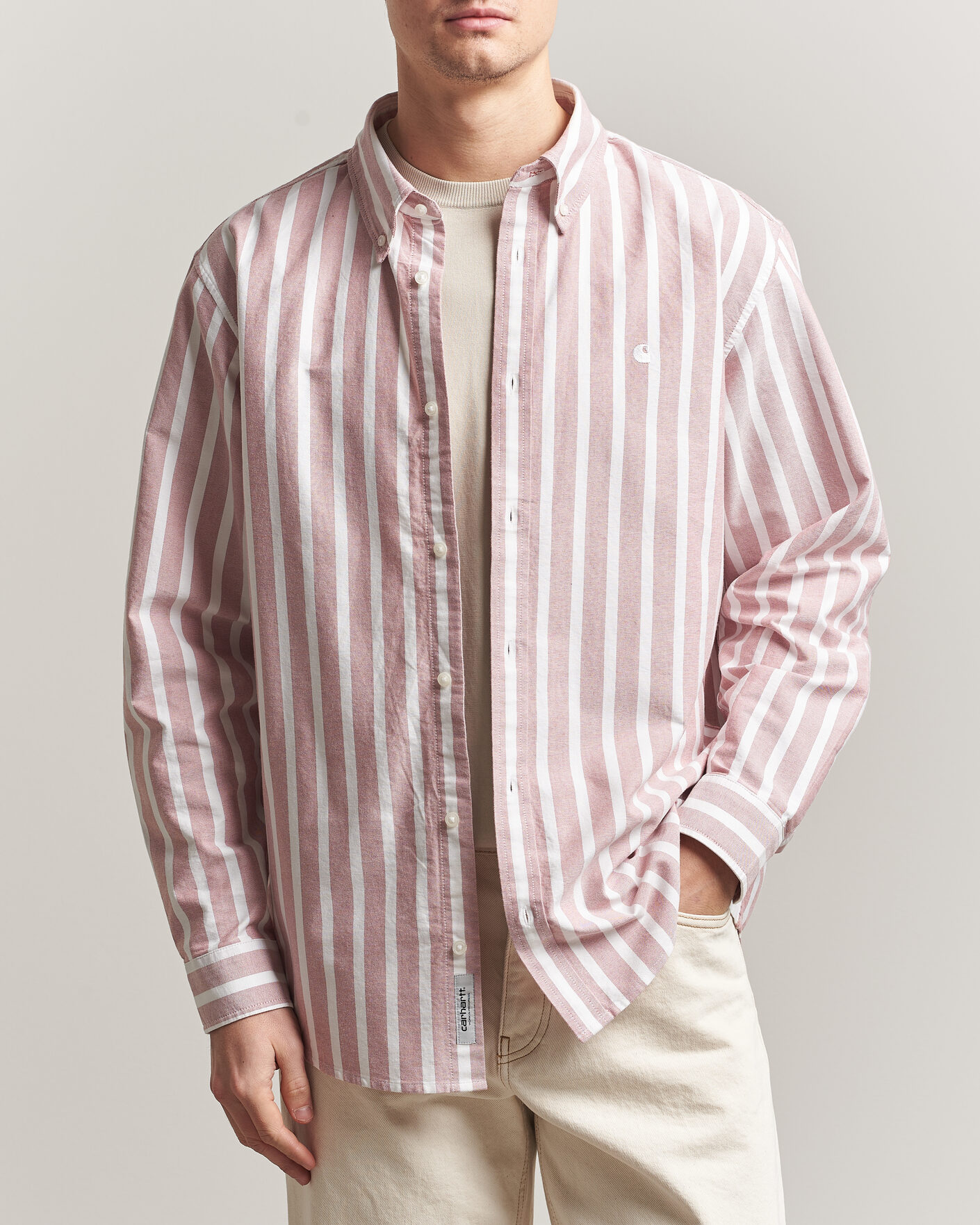 Heren | Overhemden | Carhartt WIP | Deven Striped Oxford Shirt Oxide Red