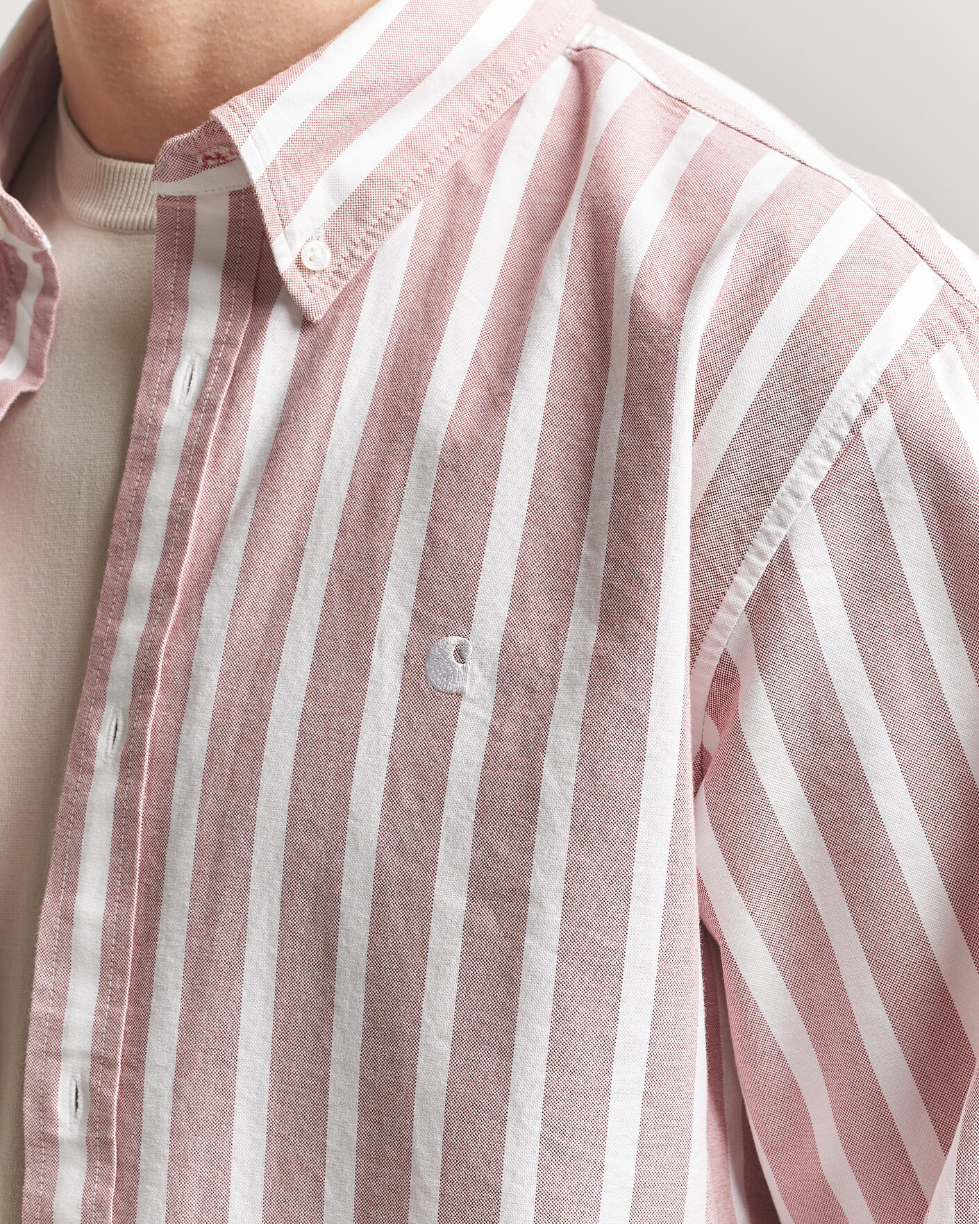 Heren | Overhemden | Carhartt WIP | Deven Striped Oxford Shirt Oxide Red