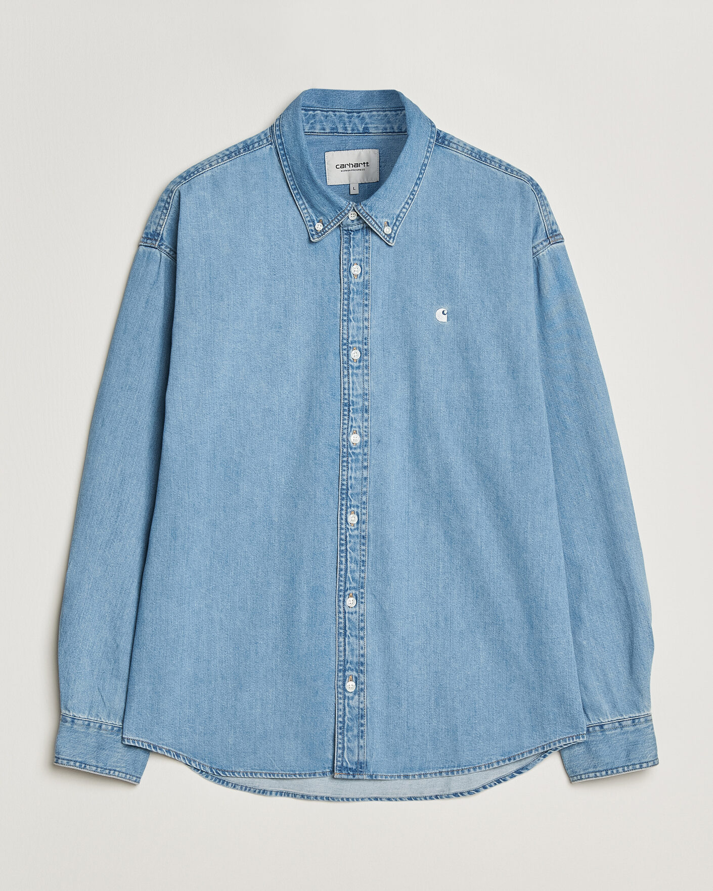 Heren | Overhemden | Carhartt WIP | Lucas Denim Shirt Blue Bleached