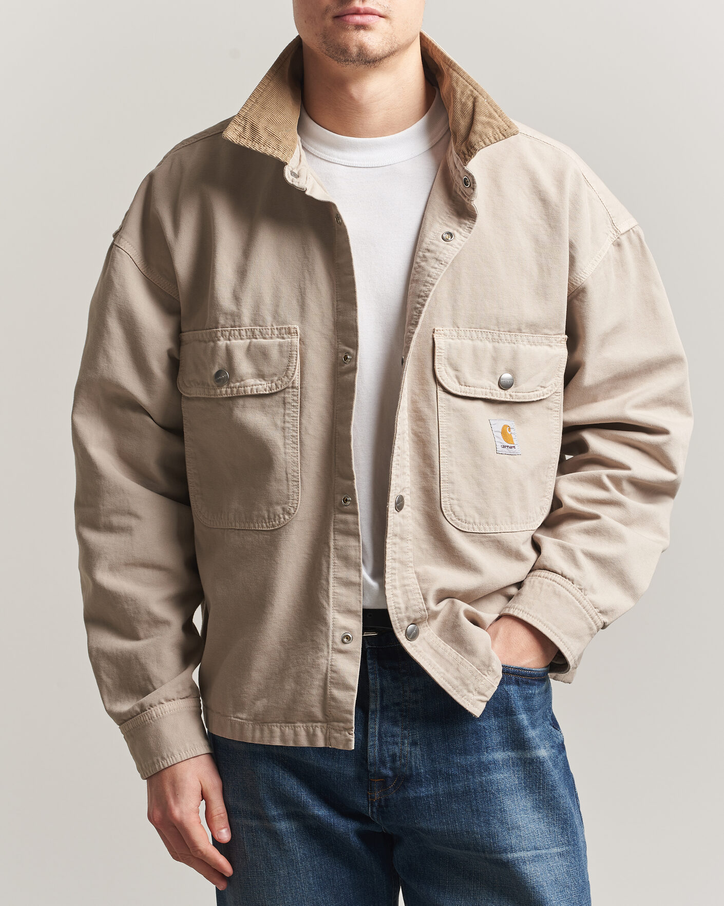 Heren | Jassen | Carhartt WIP | Prescott Shirt Jacket Beige