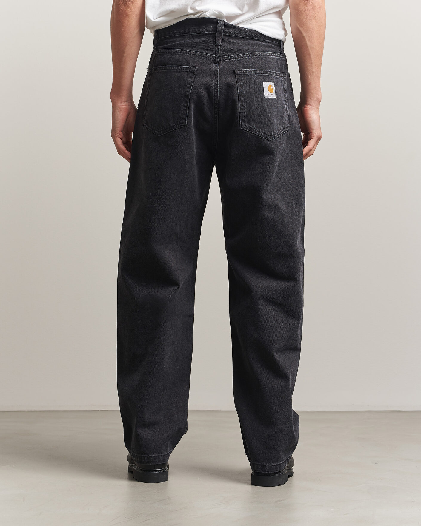 Heren | Broeken | Carhartt WIP | Landon Pant Robertson Denim Black Stone Washed