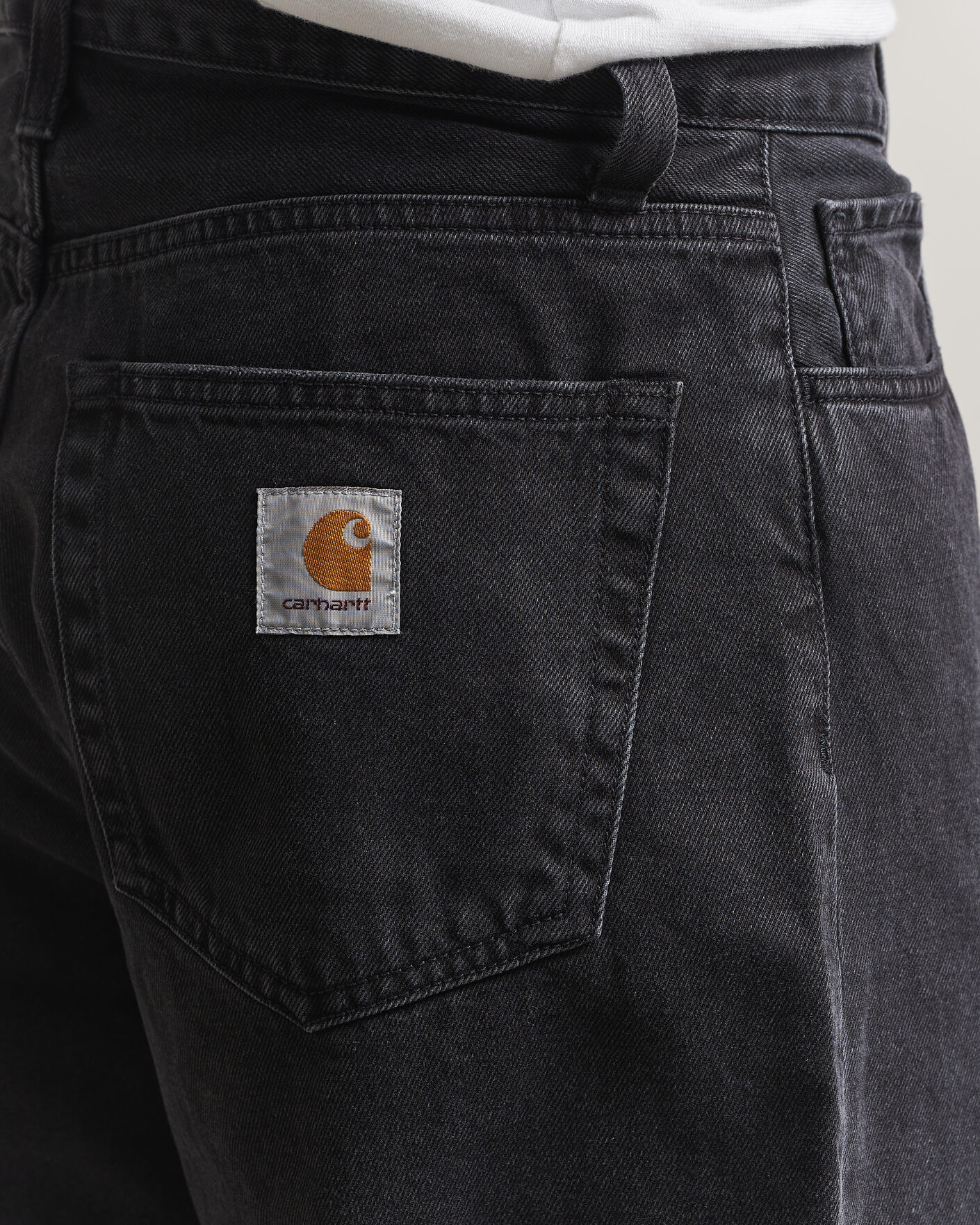 Heren | Broeken | Carhartt WIP | Landon Pant Robertson Denim Black Stone Washed