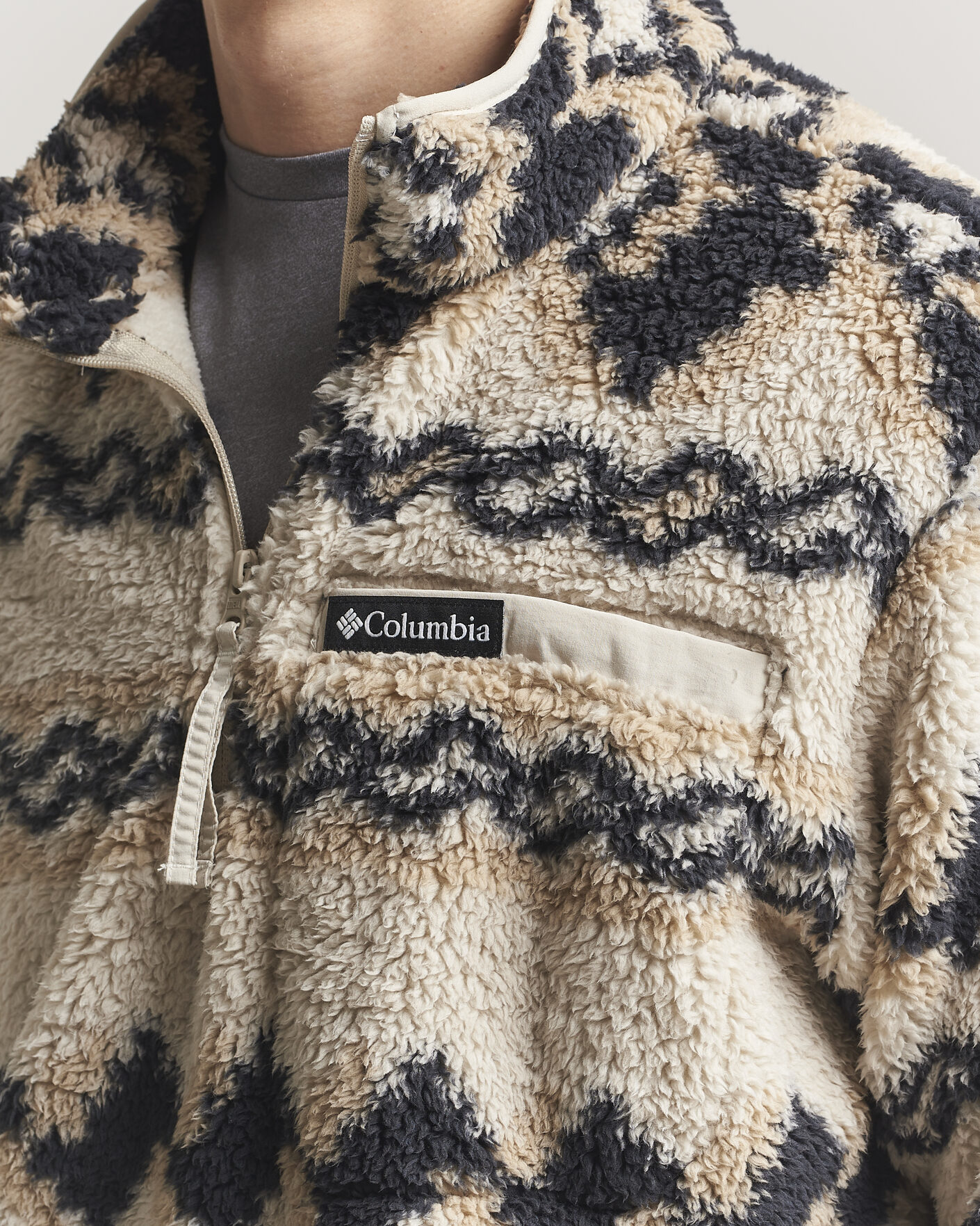 Heren | Truien | Columbia | Rugged Ridge High Pile Half Zip Dark Stone Knitknot