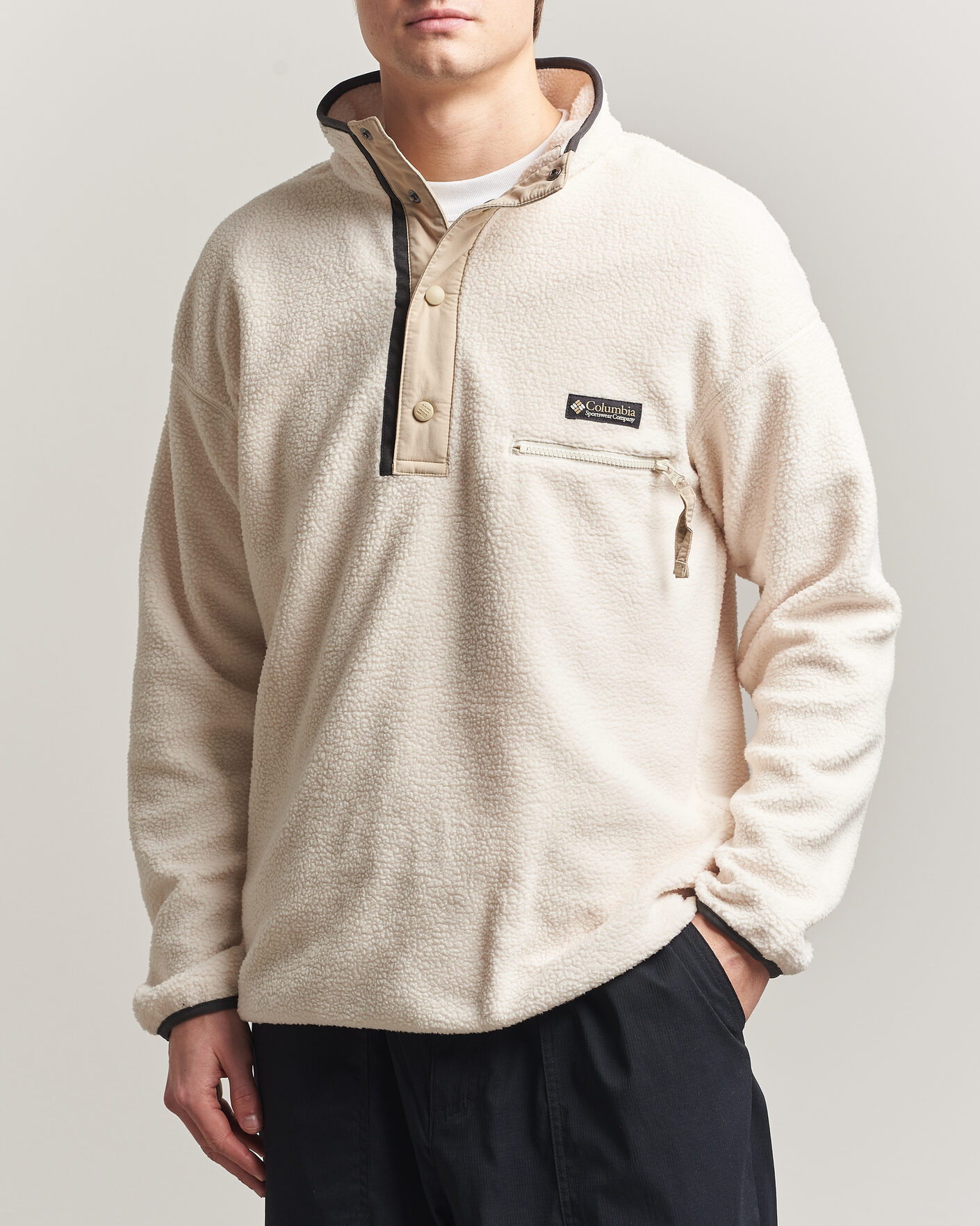 Heren | Truien | Columbia | Helvetia II Half Snap Fleece Chalk