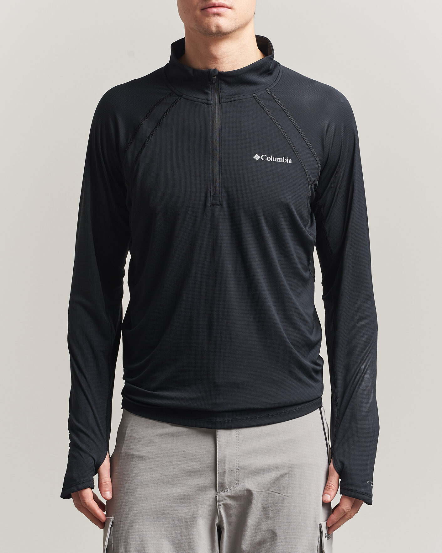Heren | T-shirts | Columbia | Stealth Spring Half-Zip T-Shirt Black