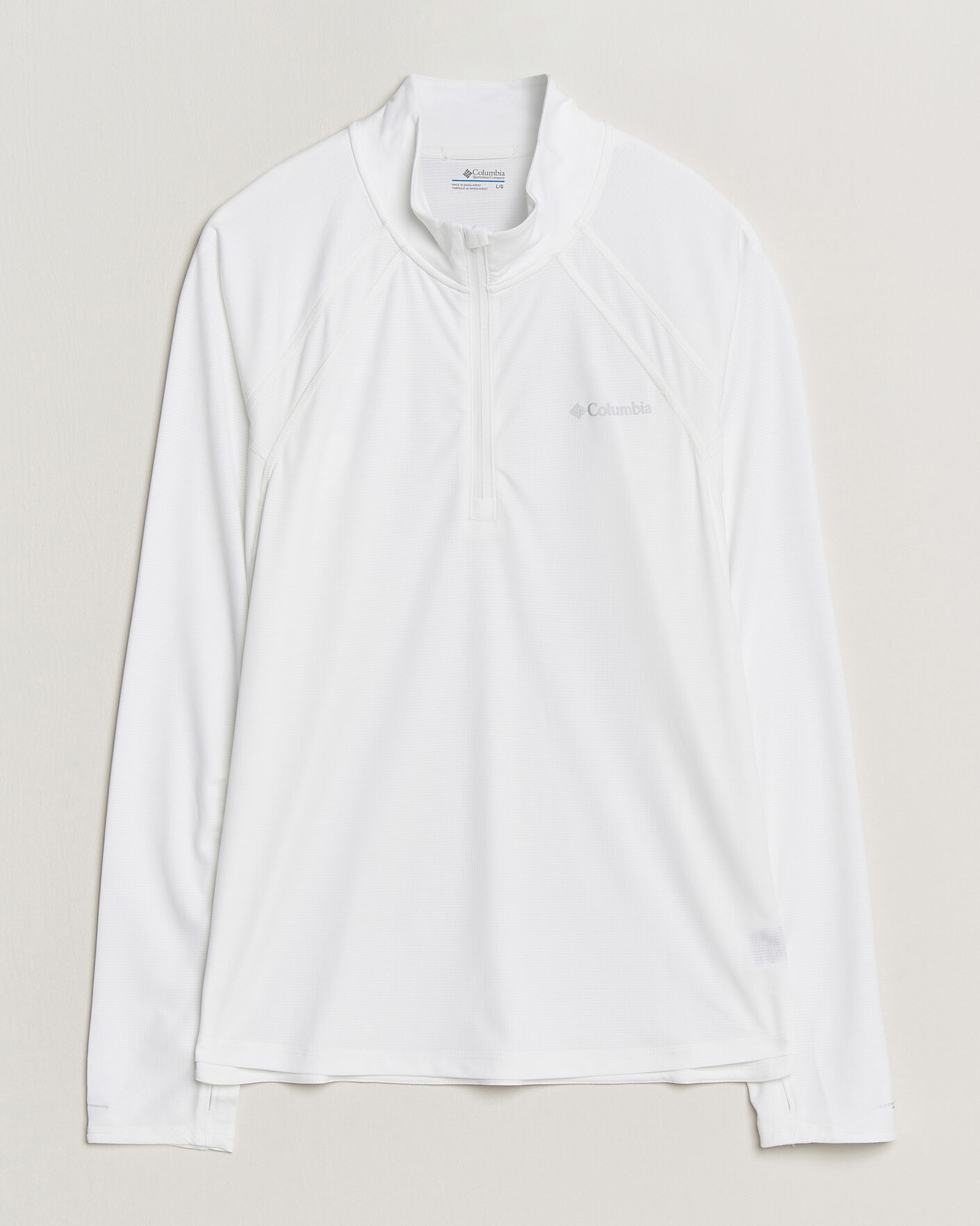 Heren | T-shirts | Columbia | Stealth Spring Half-Zip T-Shirt White