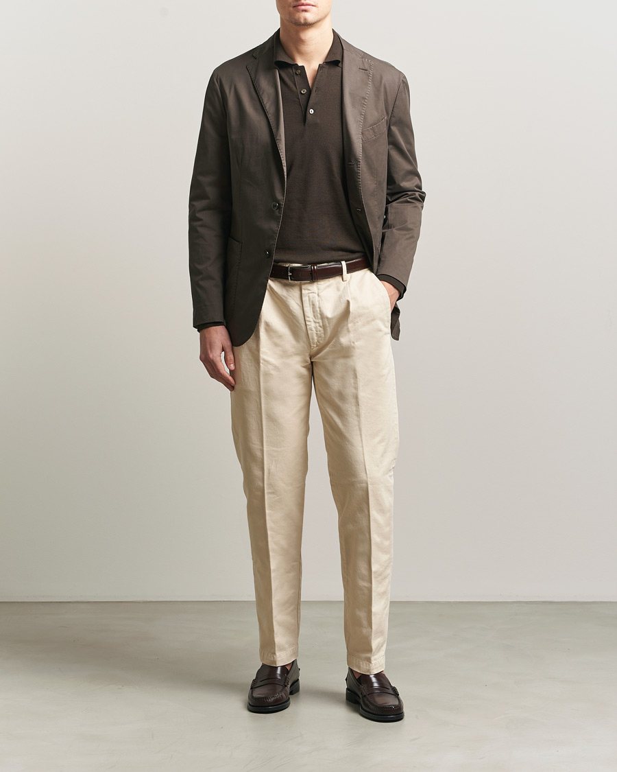 Heren | Blazers | Boglioli | K Jacket Supima Cotton Blazer Dark Brown