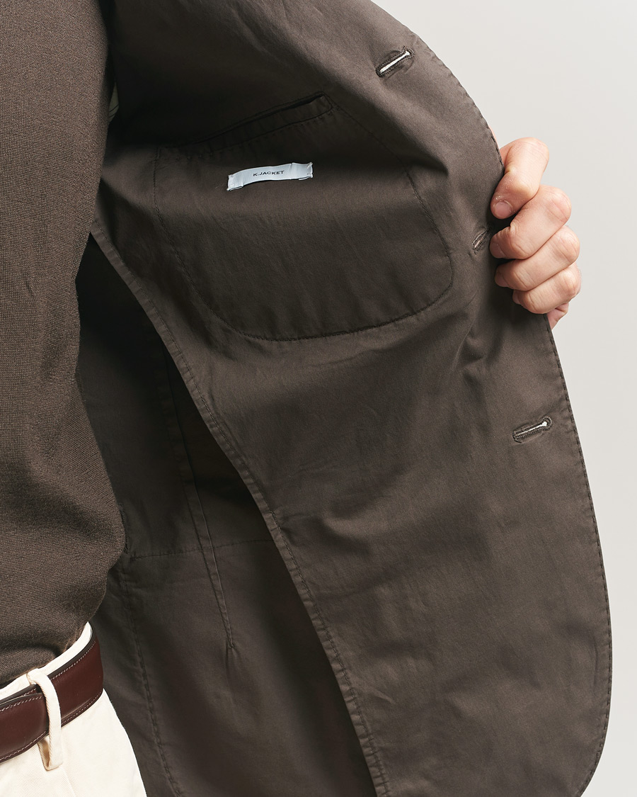 Heren | Blazers | Boglioli | K Jacket Supima Cotton Blazer Dark Brown